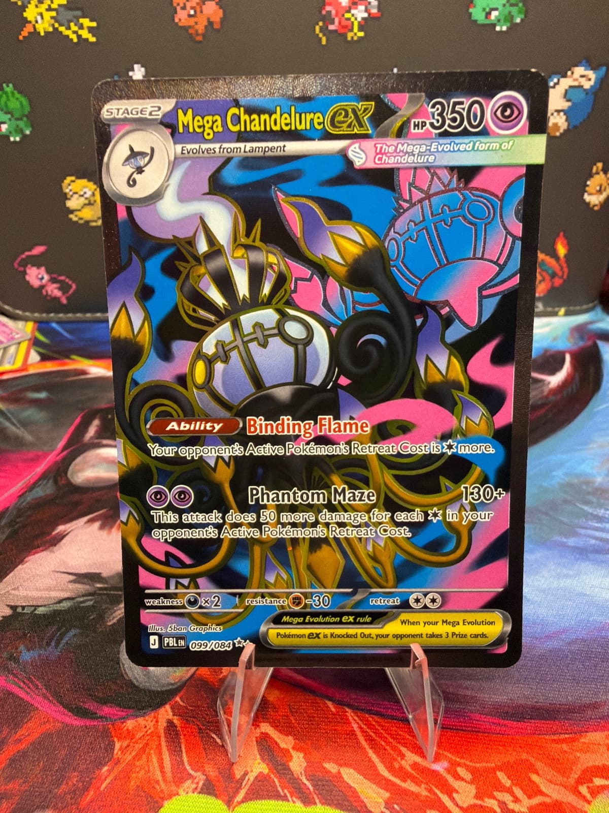Mega Chandelure ex Pitch Black 099/084 Ultra Rare