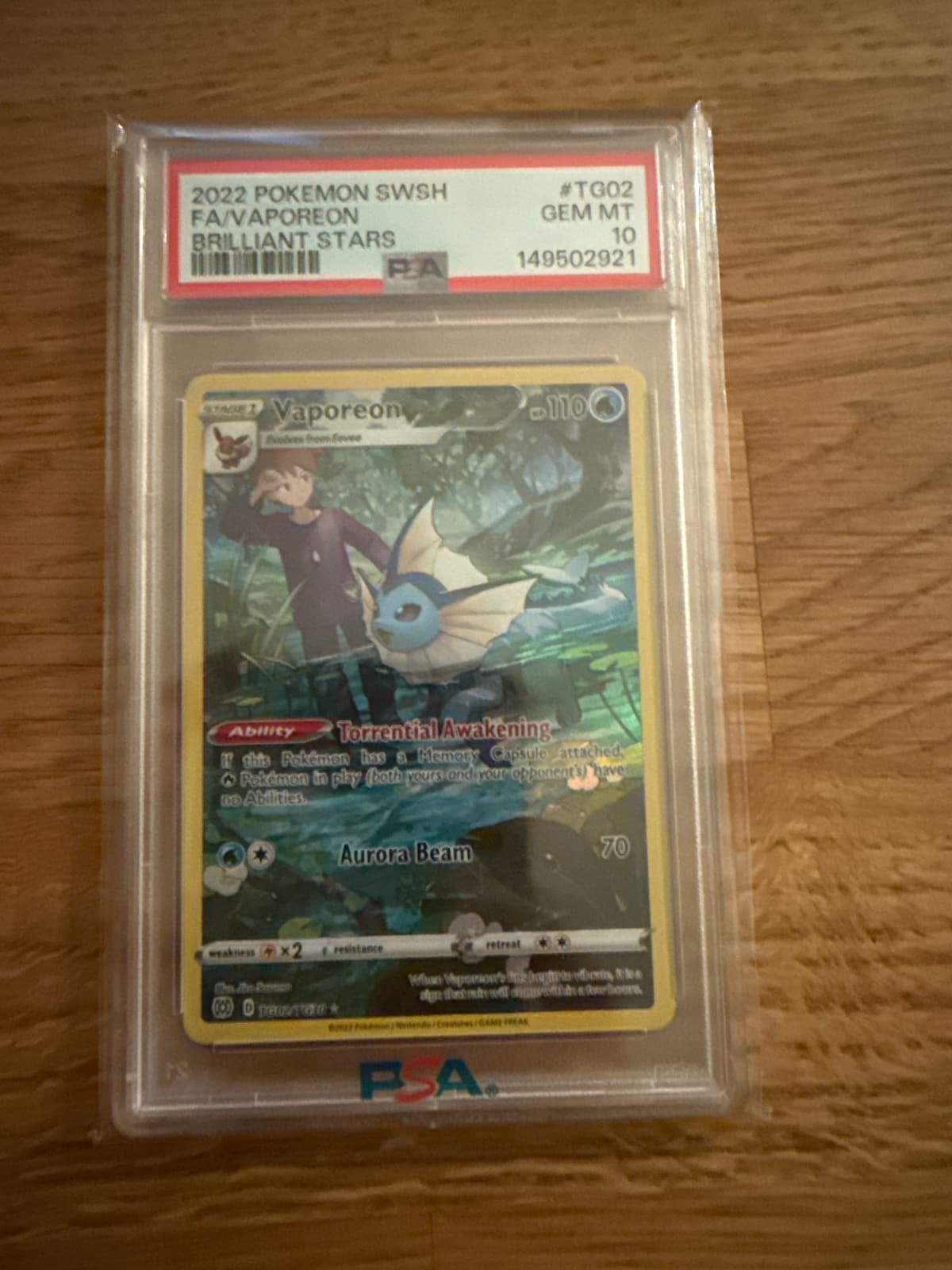 2022 Sword & Shield Brilliant Stars Vaporeon...