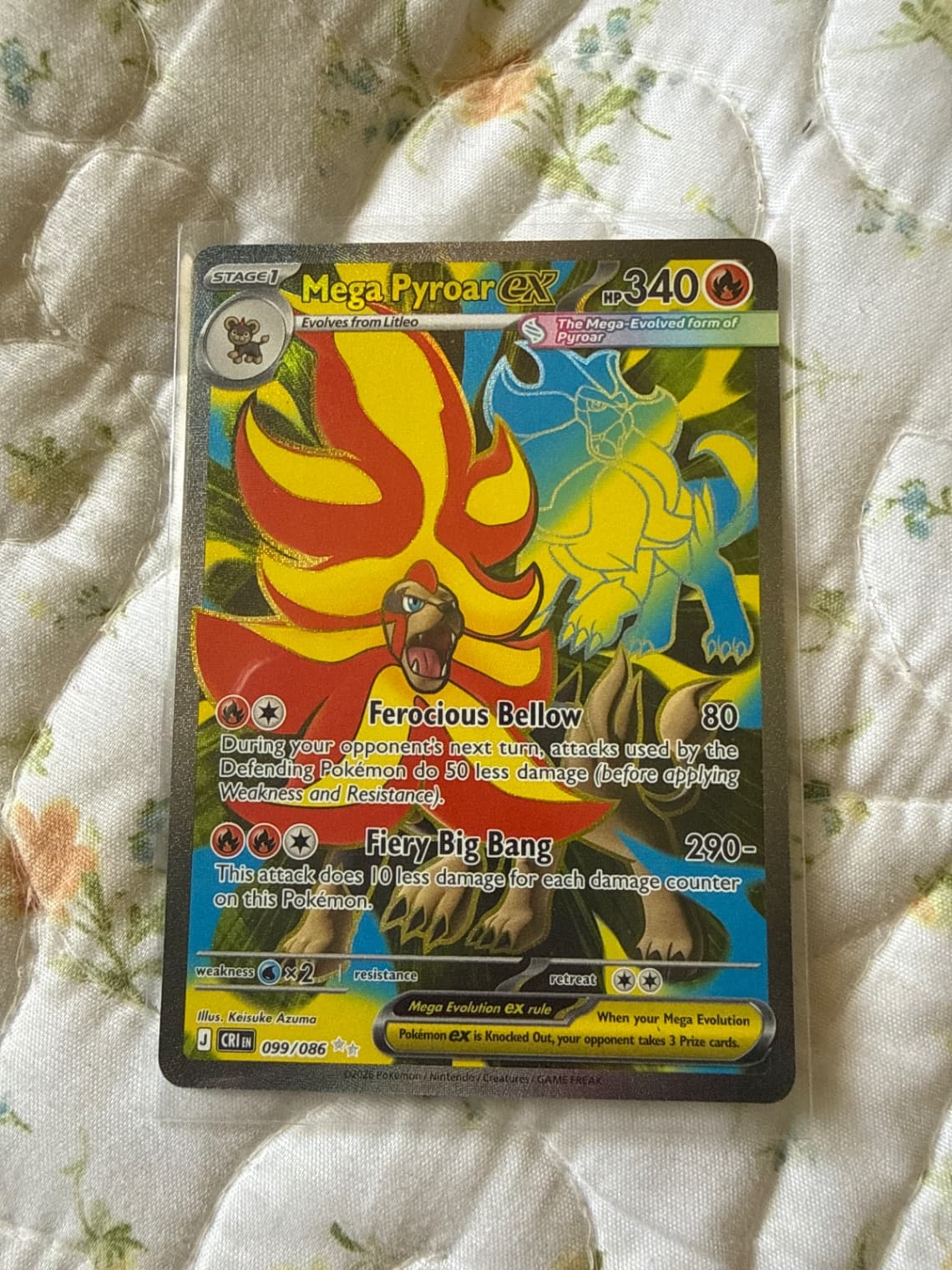 Chaos Rising Mega Pyroar ex 099/86 Ultra Rare
