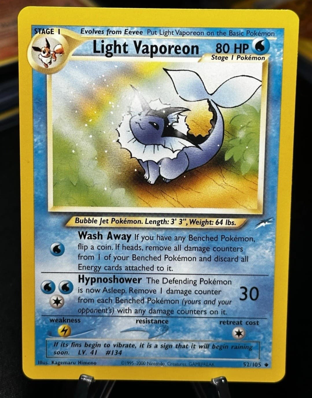 Light Vaporeon 52/105 Pokemon Neo Destiny...