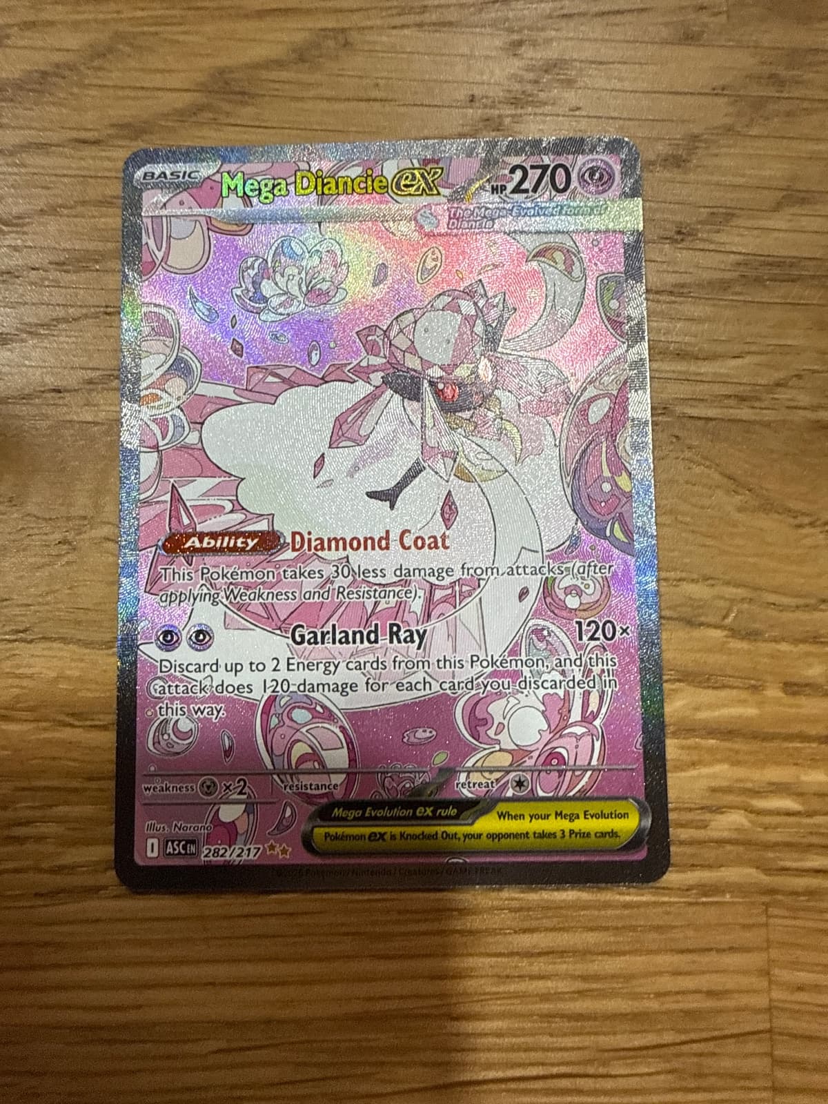 Ascended Heroes Mega Diancie ex 282/217...