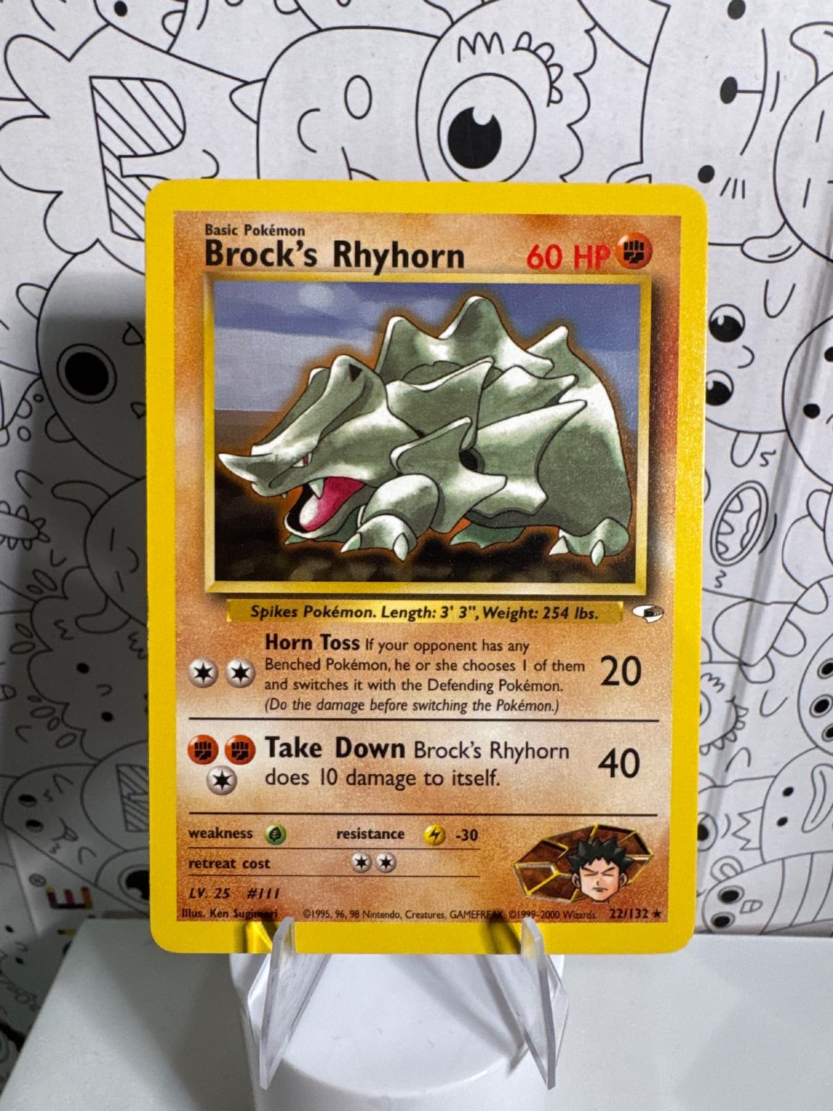 2000 Gym Heroes Brock's Rhyhorn 22/132