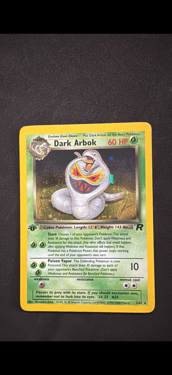 1st Edition Rocket’s Dark Arbok 2/82 WoTC NM