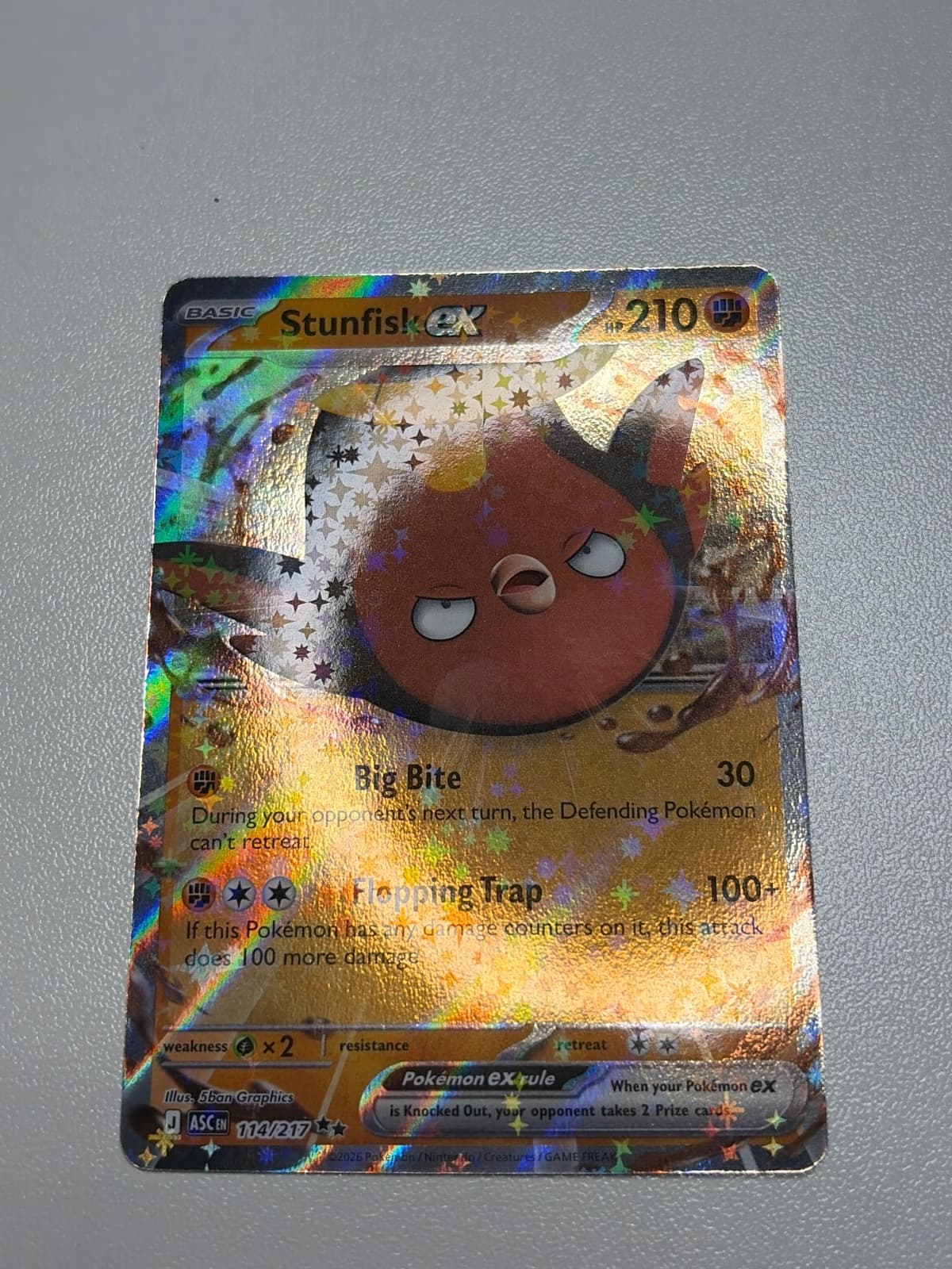 Stunfisk ex Ascended Heroes 114/217 Double Rare