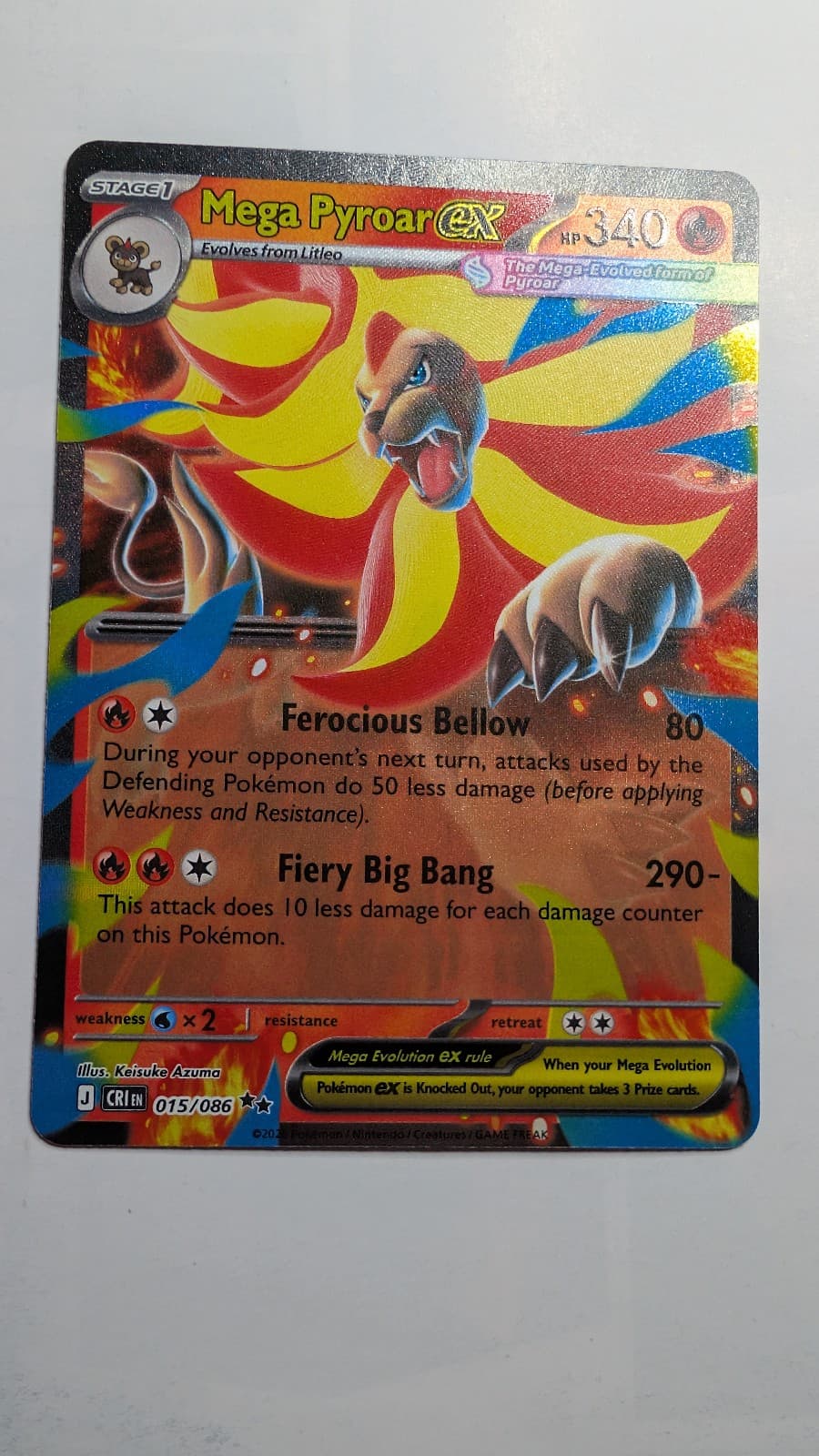 Chaos Rising Mega Pyroar ex 015/86