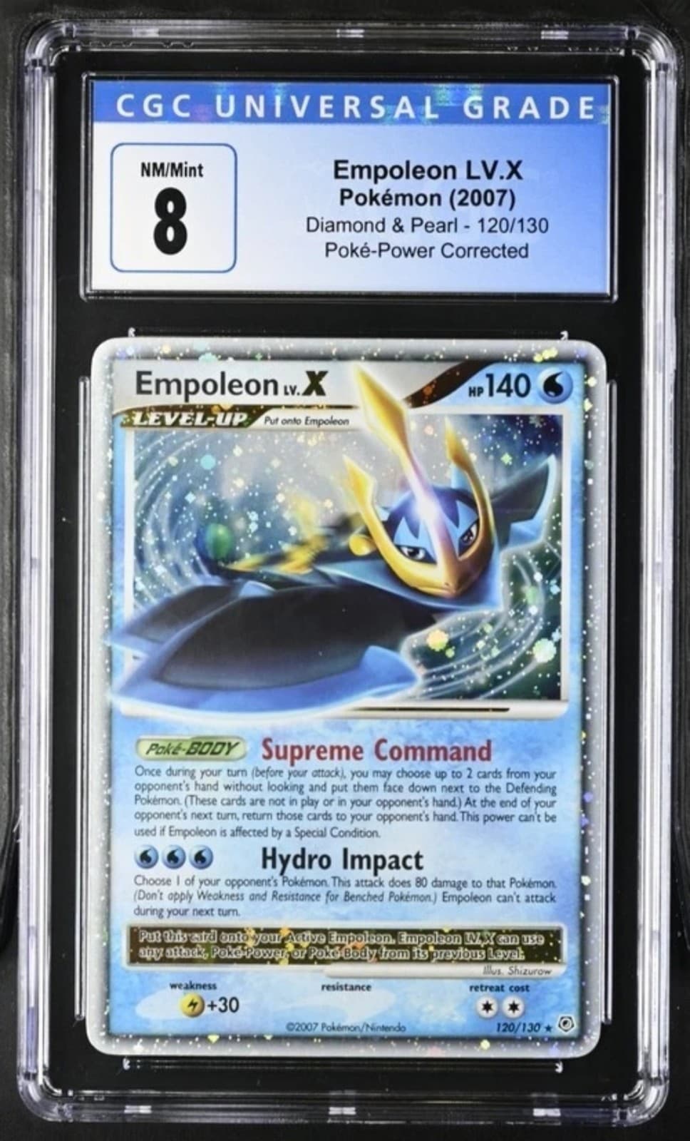 2007 Diamond & Pearl Empoleon LV.X 120/130 CGC 8