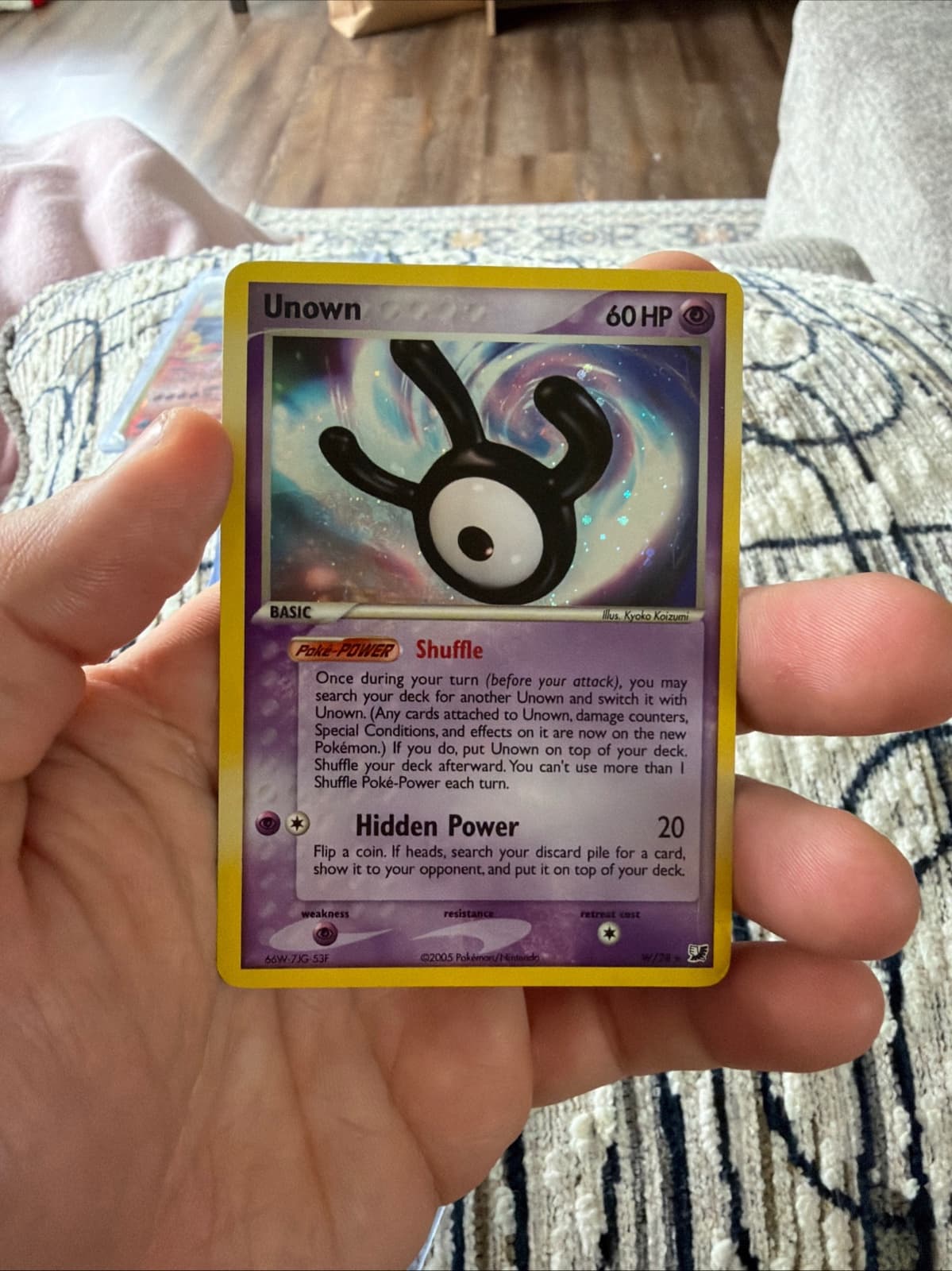 Pokemon TCG - Unown W/28 Holo Rare ex Unseen...