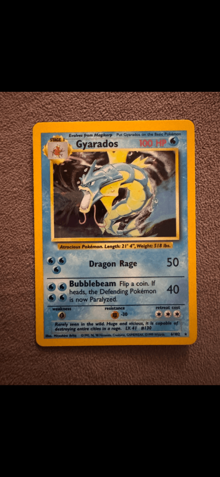 1999 Base Set Gyarados WoTC NM