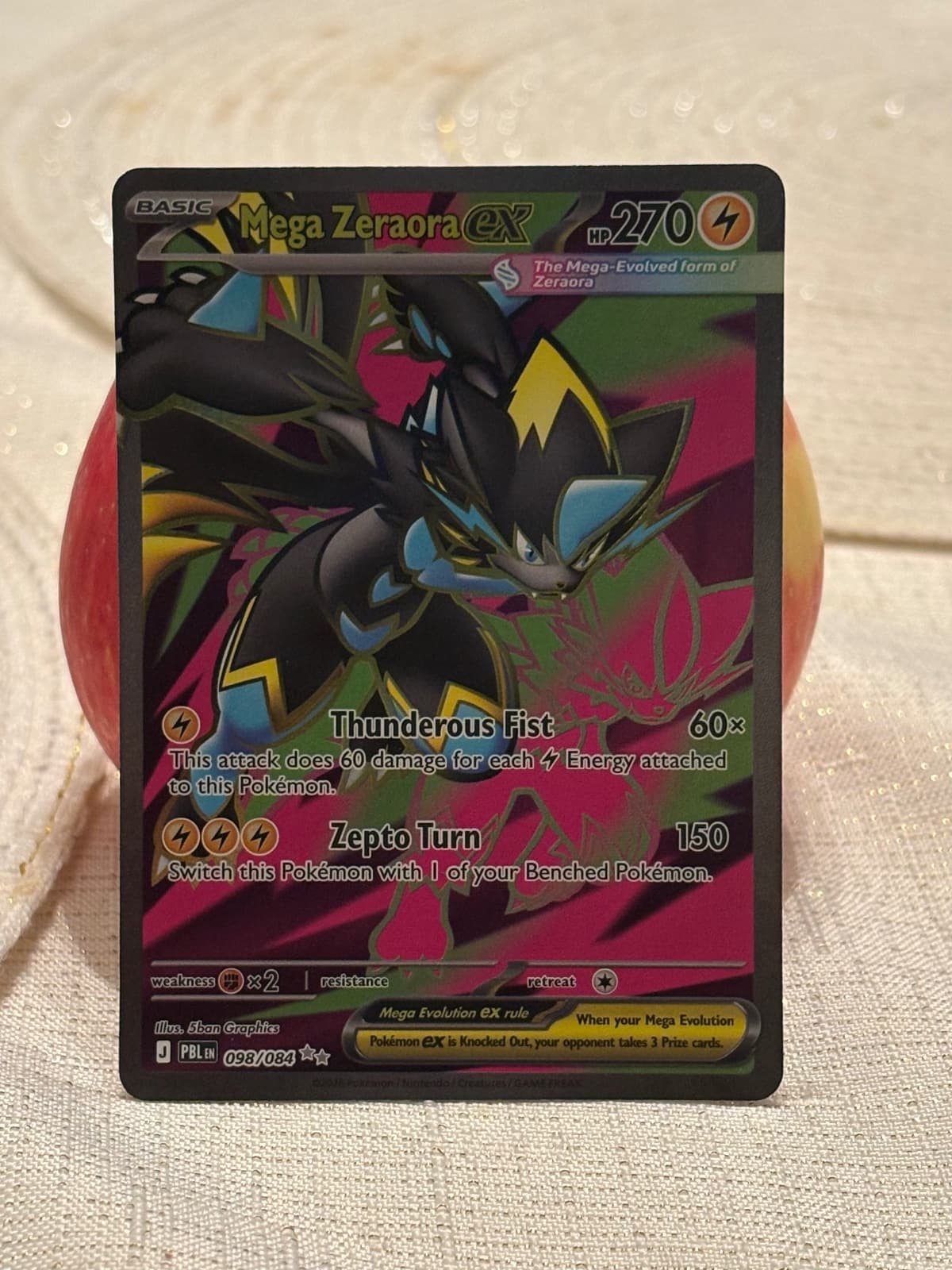 Pitch Black Mega Zeraora ex 098/084 Ultra Rare