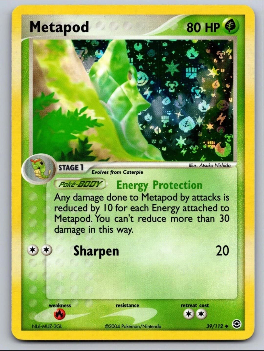 Metapod 39/112 Uncommon FireRed & LeafGreen...