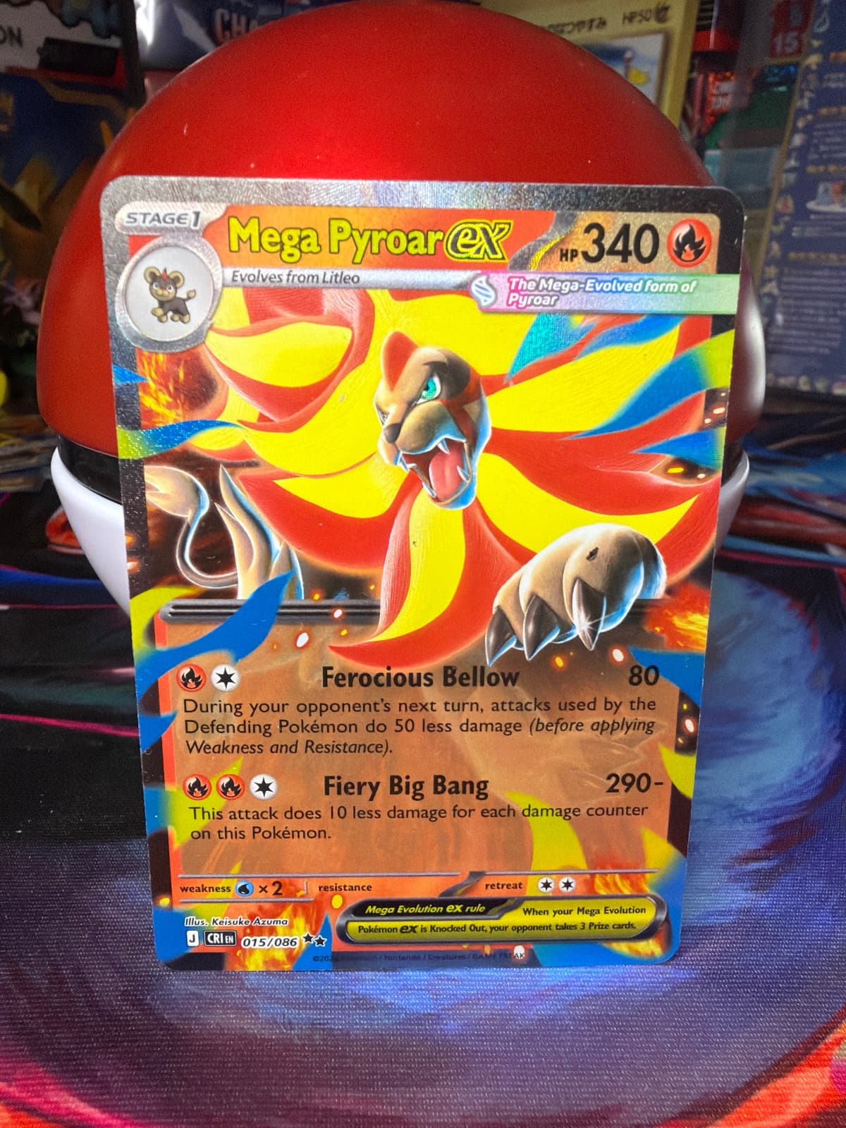 Mega Pyroar Ex #15 Pokemon Chaos Rising