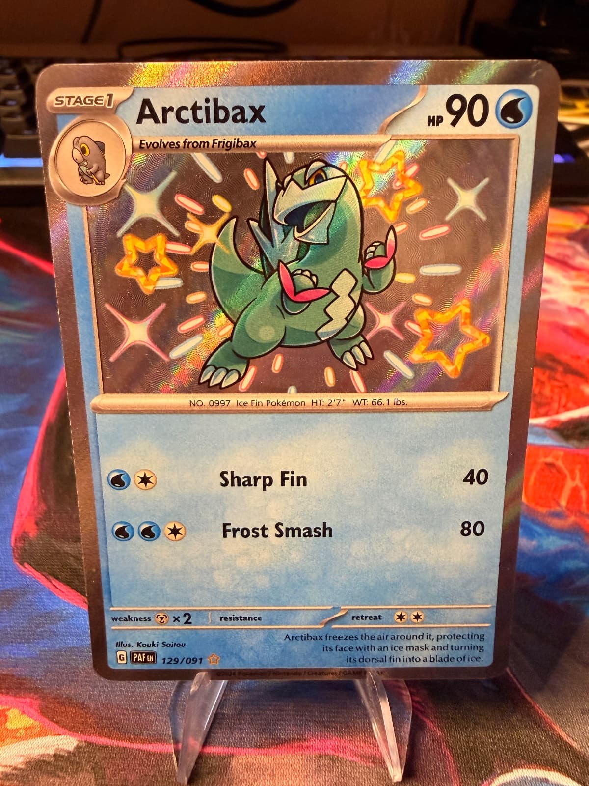 Paldean Fates Arctibax 129/91 Shiny Rare