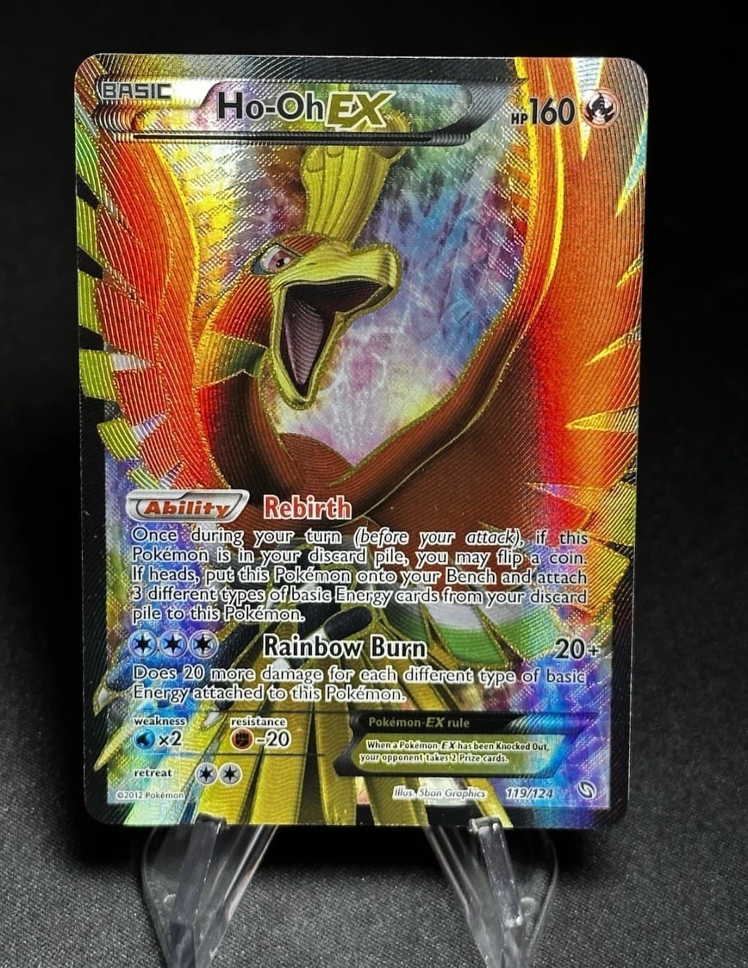 Ho-Oh EX - 119 Pokemon Dragons Exalted Black &...