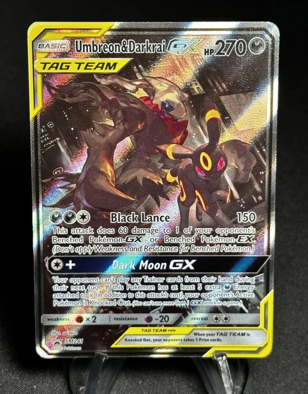 Pokemon Umbreon & Darkrai GX SM241 SM Black...