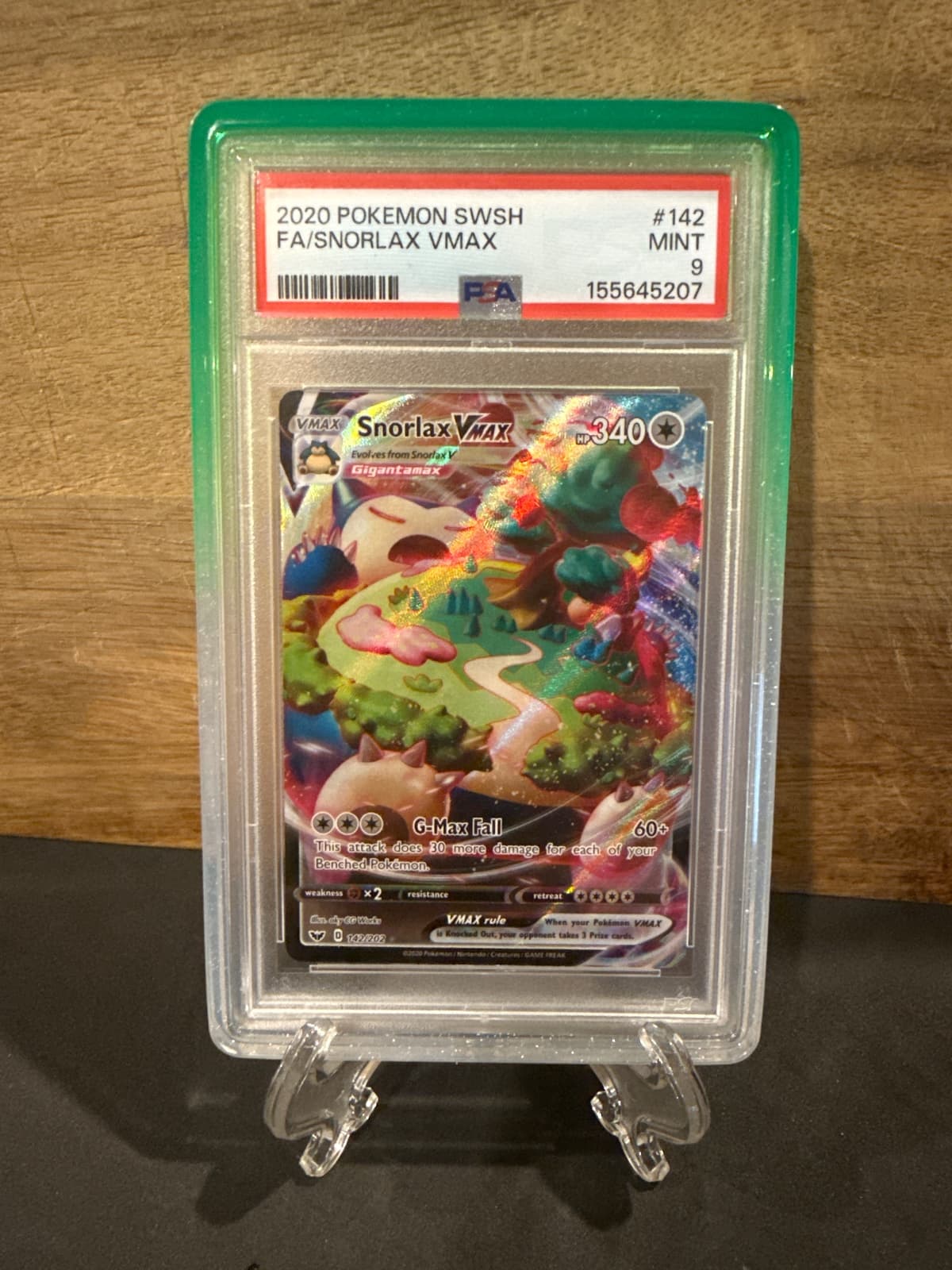 2020 SWSH Snorlax VMAX 142 PSA 9