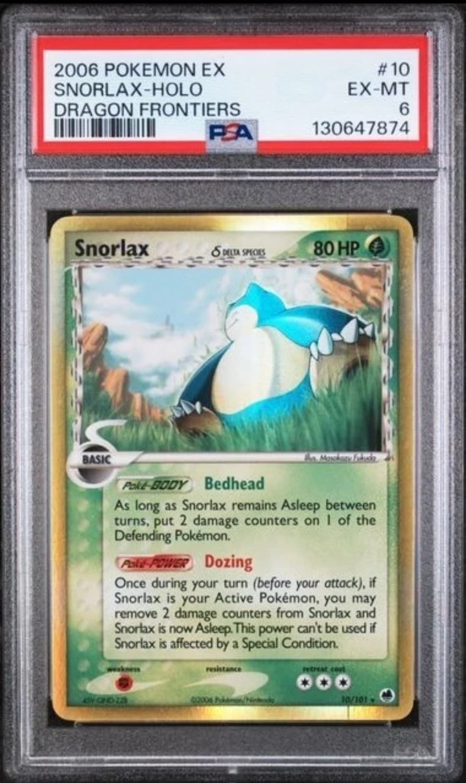 Pokemon Snorlax EX Dragon Frontiers Holo Rare...