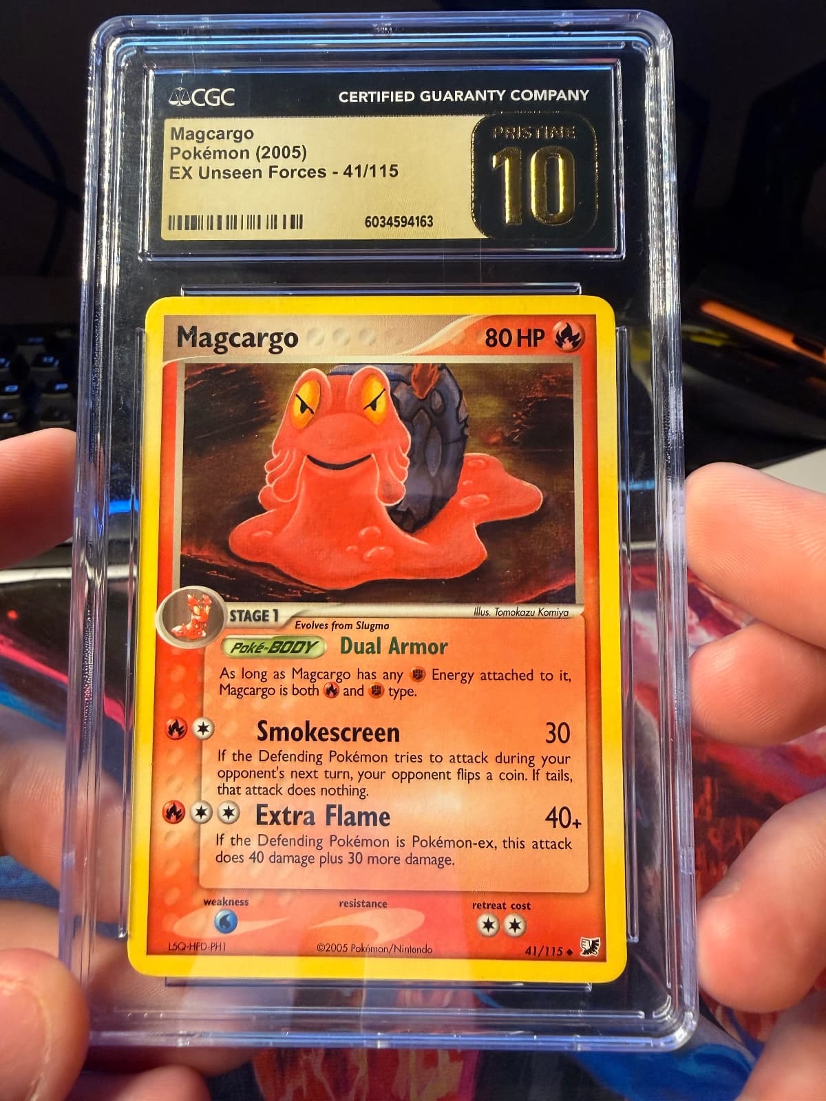 2005 EX Unseen Forces Magcargo 41/115 CGC...