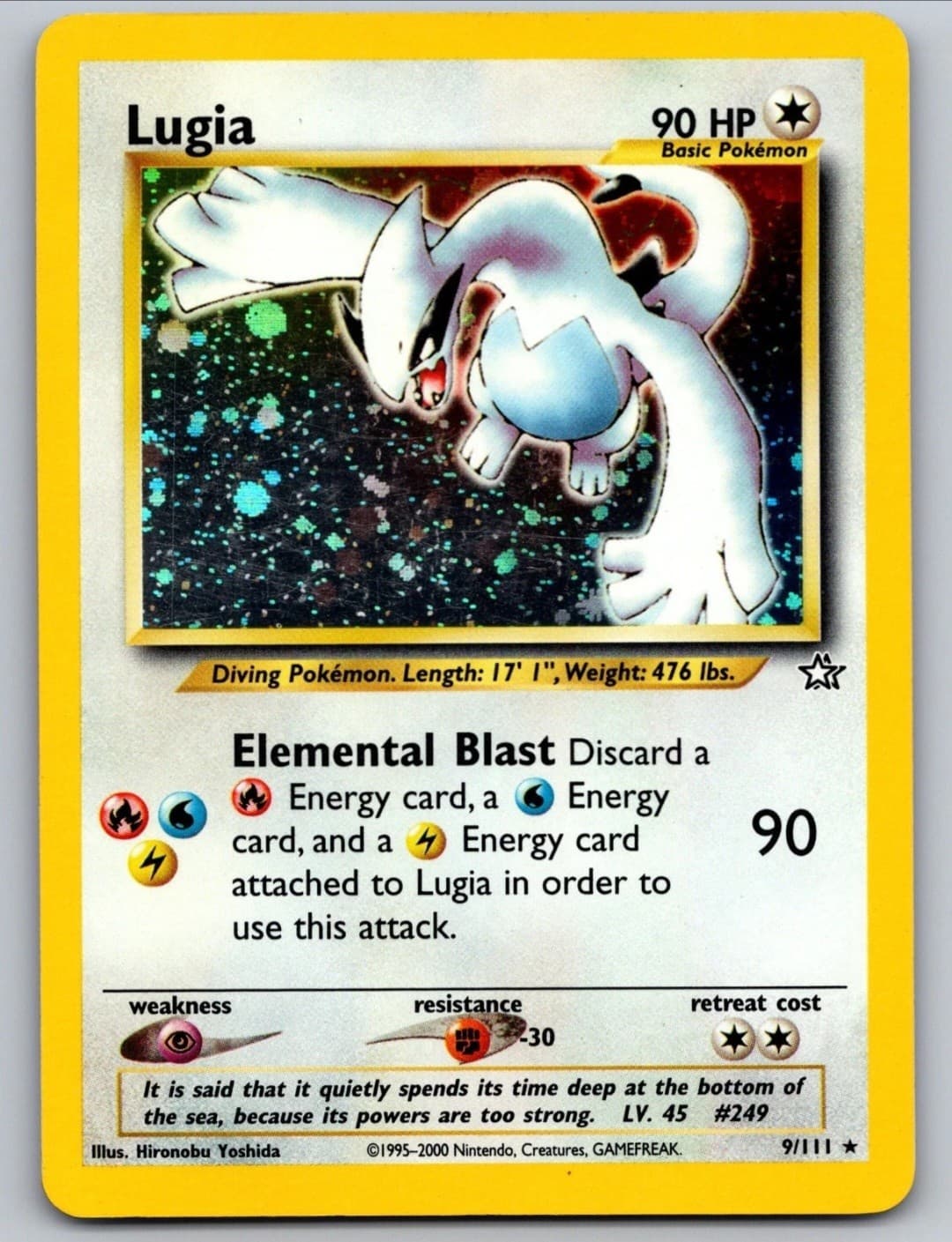 Pokemon Lugia 9/111 Neo Genesis Holo Rare...