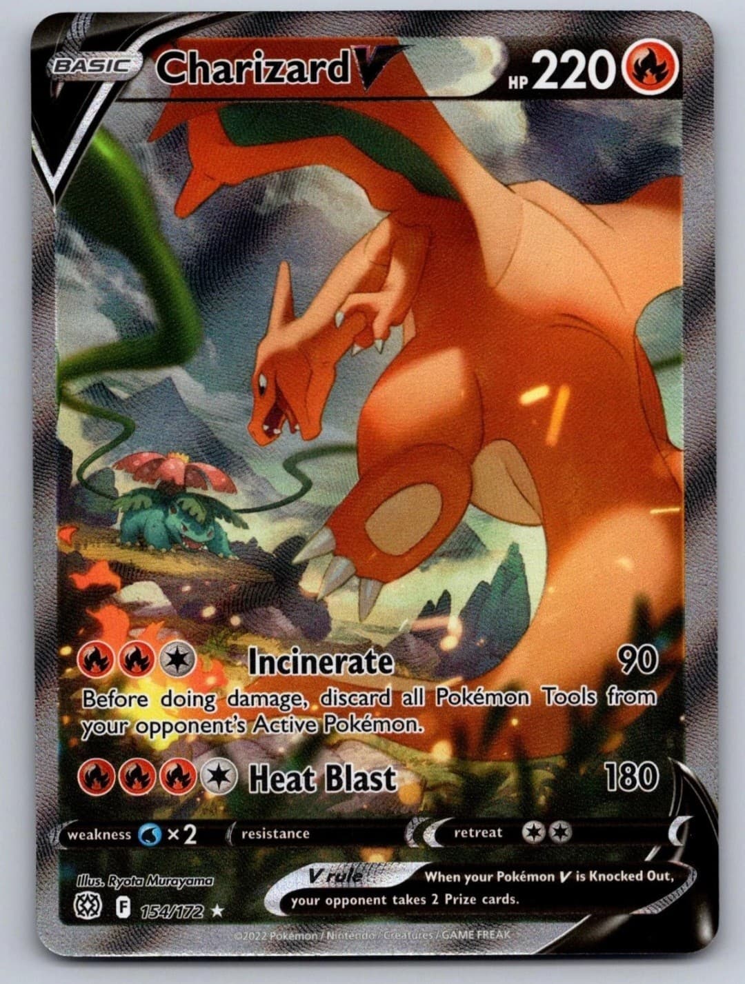 2022 Brilliant Stars Charizard V 154/172 Ultra...