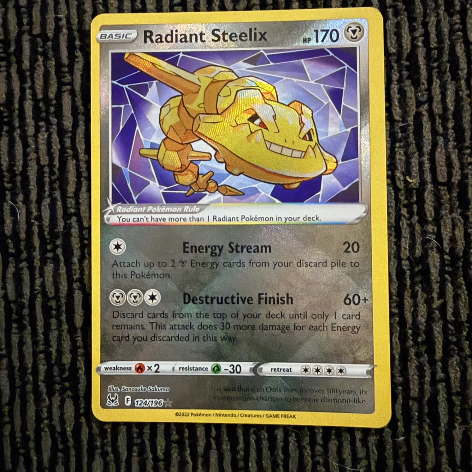 2022 Lost Origin Radiant Steelix 124/196
