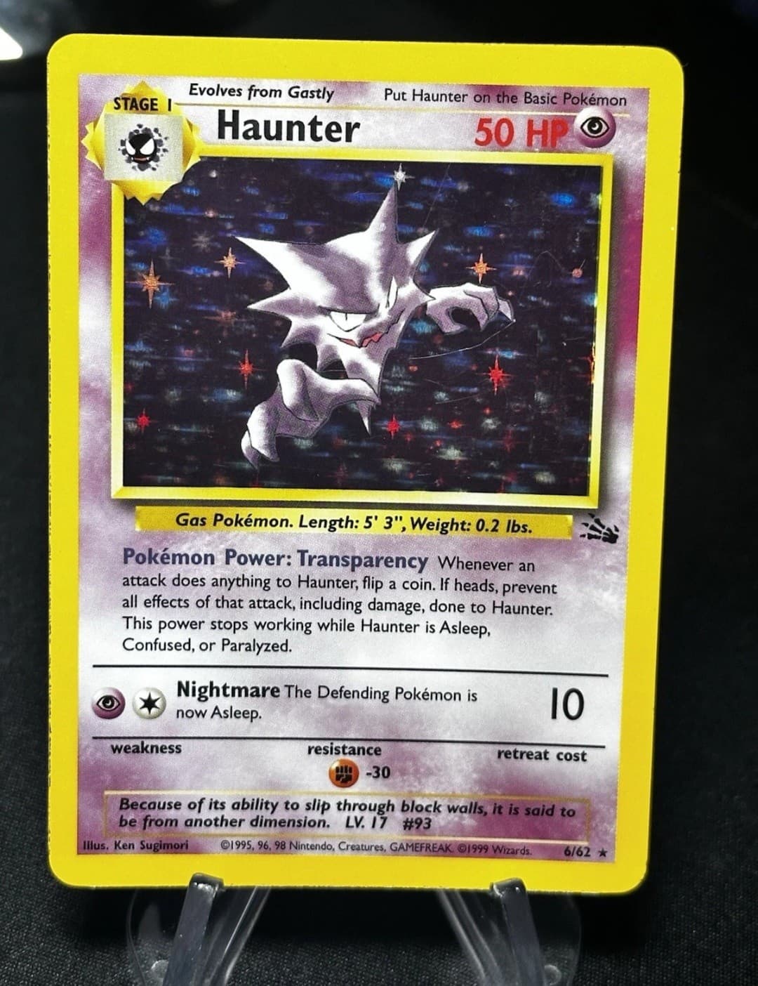 Haunter 6/62 Holo Rare Fossil Pokemon...