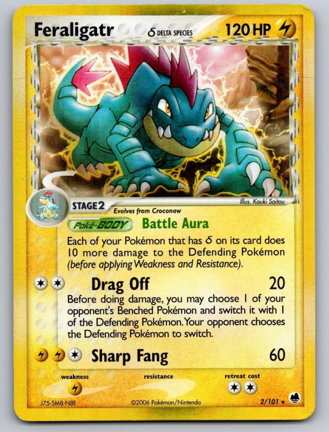 Feraligatr 2/101 Holo Rare Dragon Frontiers...