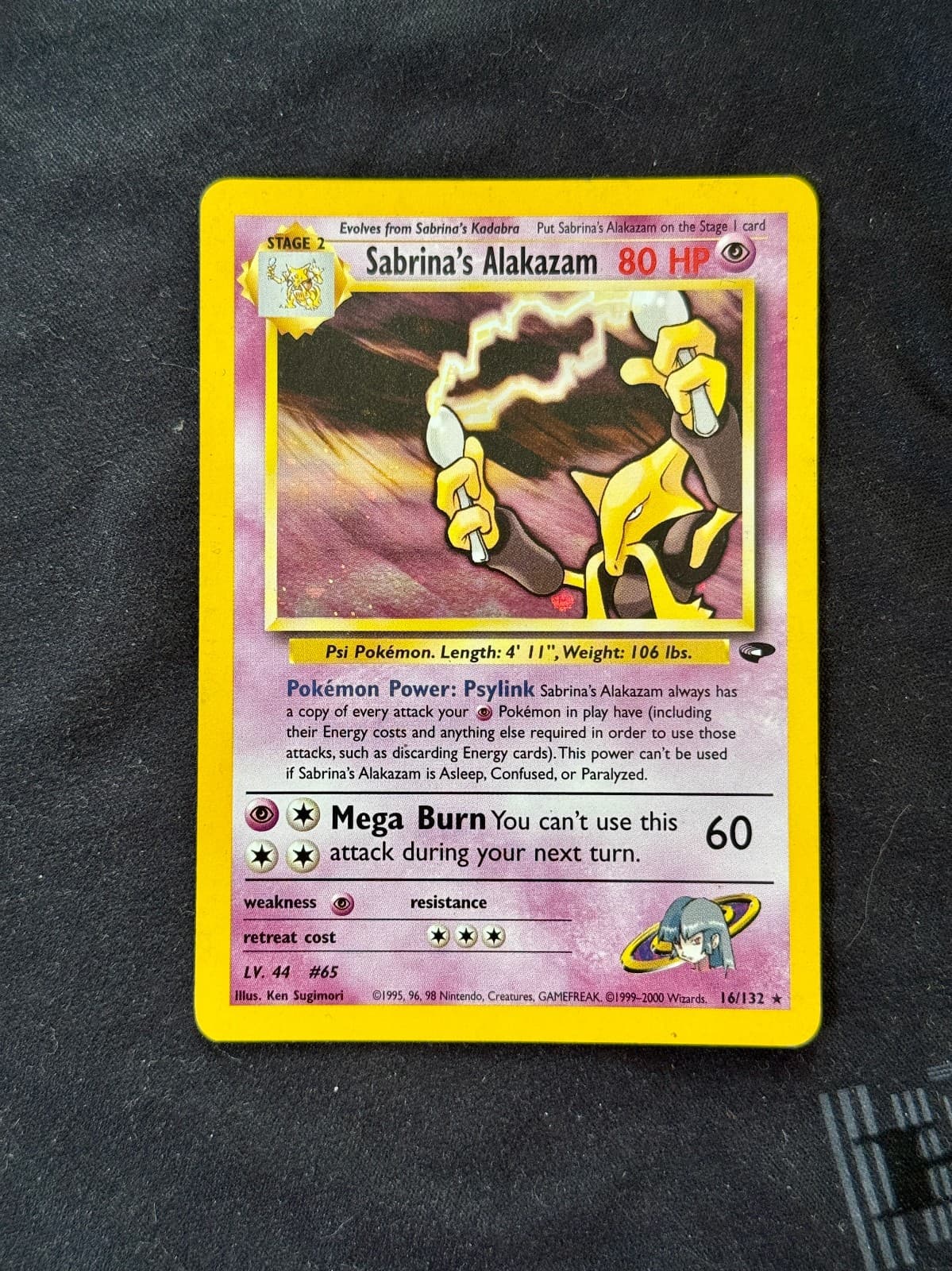 1999 Gym Challenge Sabrina's Alakazam 16/132...
