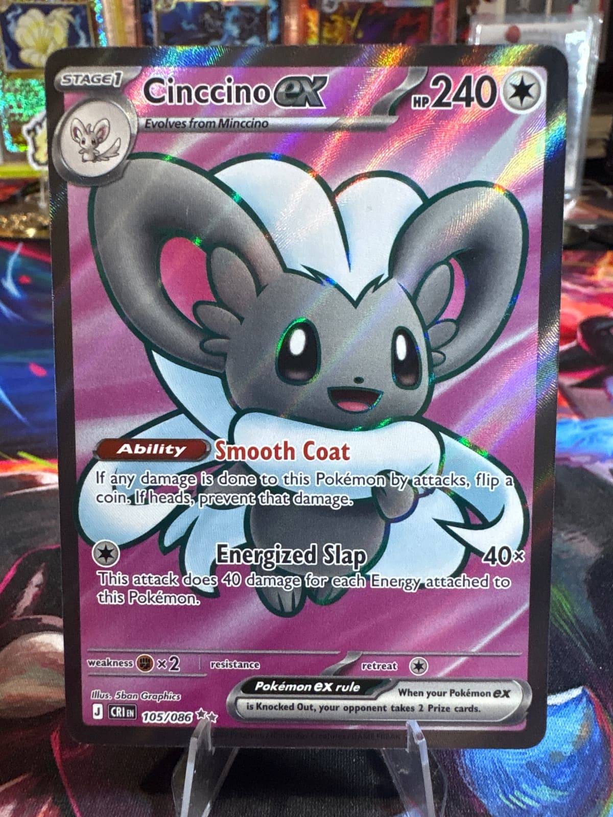 Chaos Rising - Cinccino ex - Ultra Rare Eng
