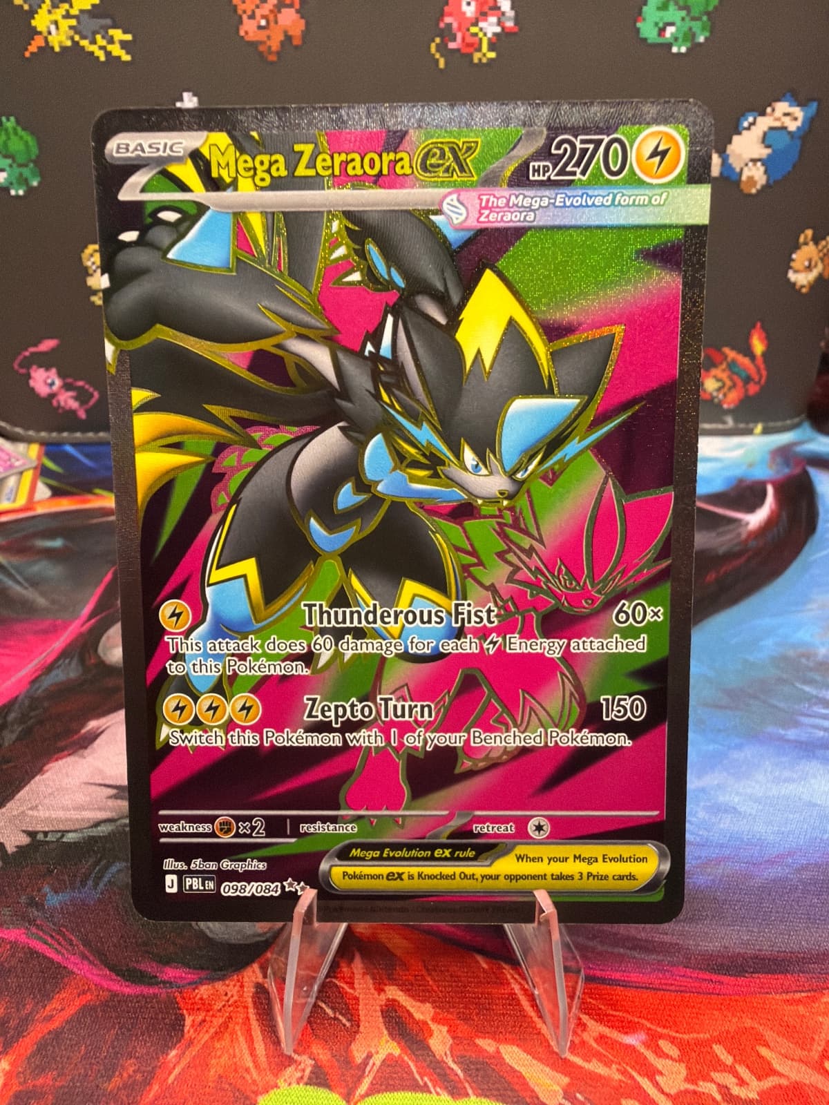 Pitch Black Mega Zeraora ex 098/084 Ultra Rare