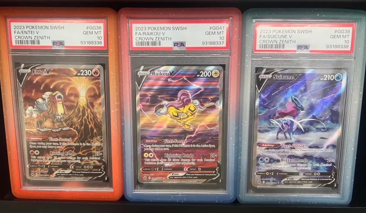 Suicune V GG38, Entei V GG36, Raikou V GG41...