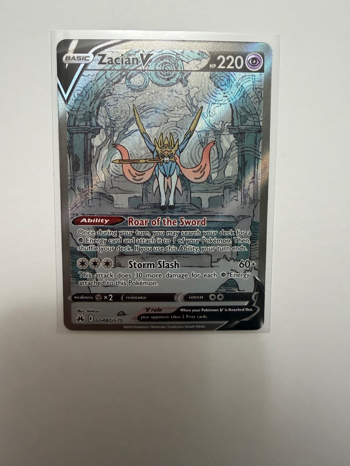 2023 Crown Zenith Zacian V GG48/GG70 Ultra Rare