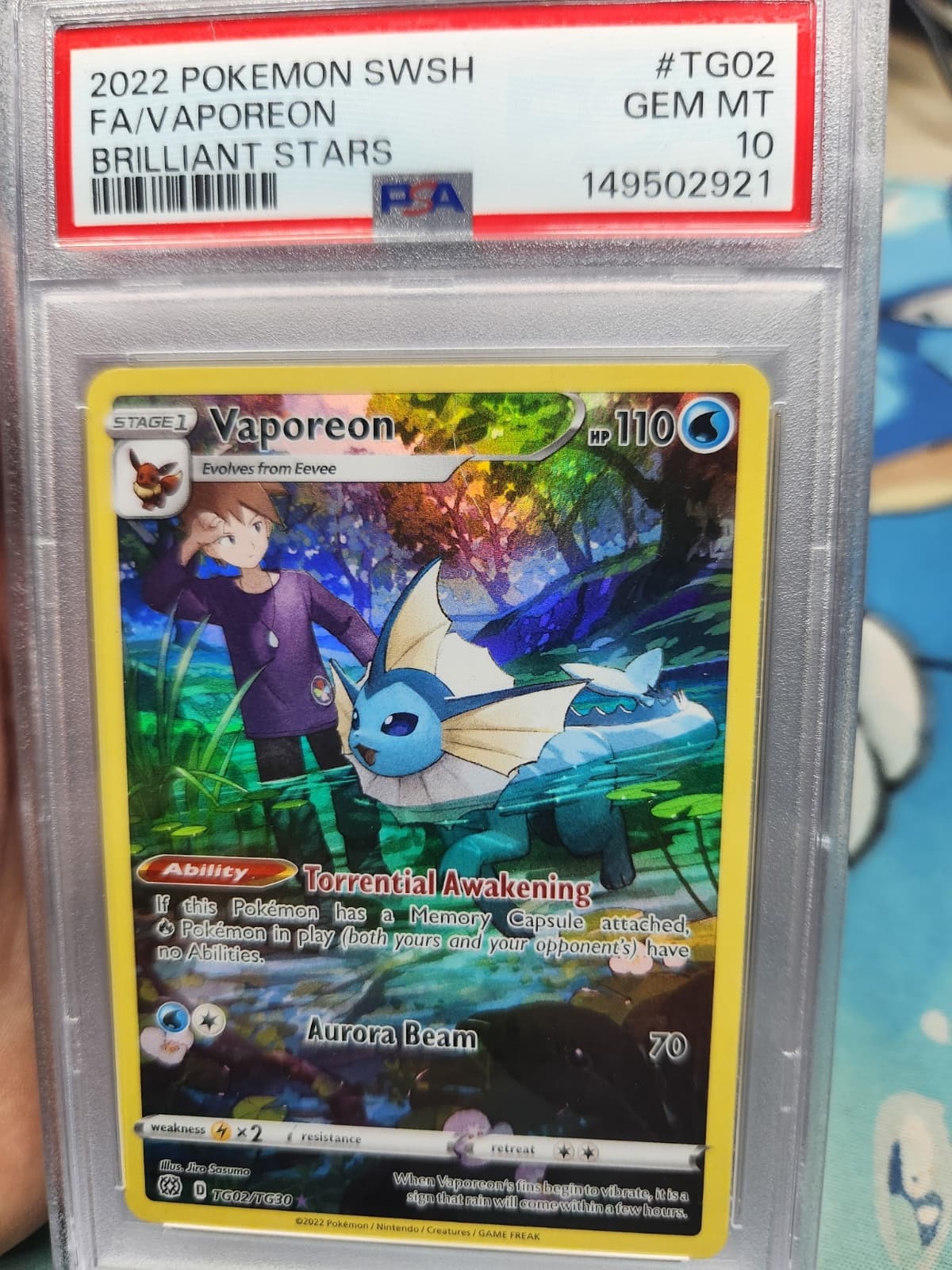 2022 Sword & Shield Brilliant Stars Vaporeon...