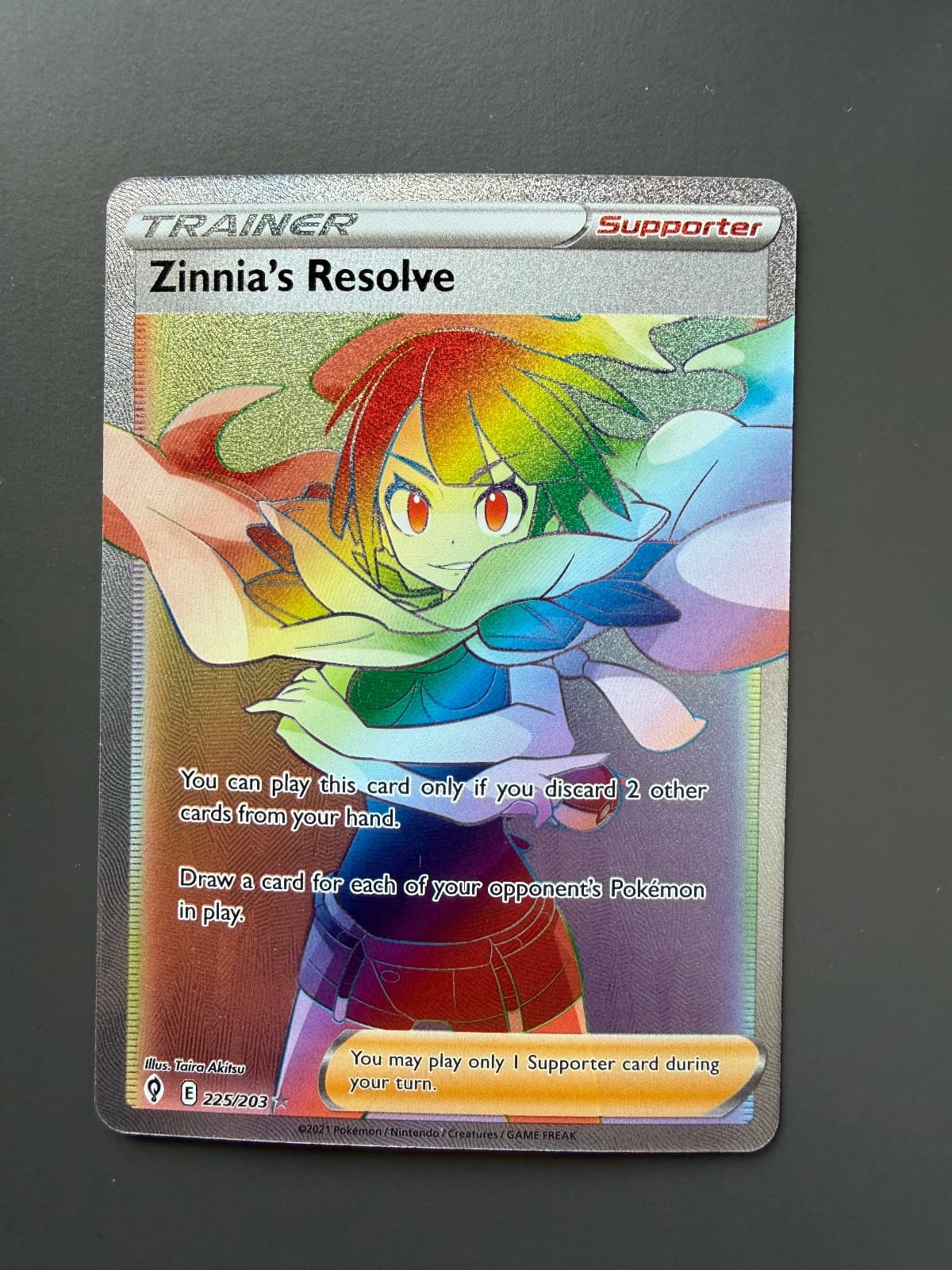 2021 Evolving Skies Zinnia's Resolve 225/203...