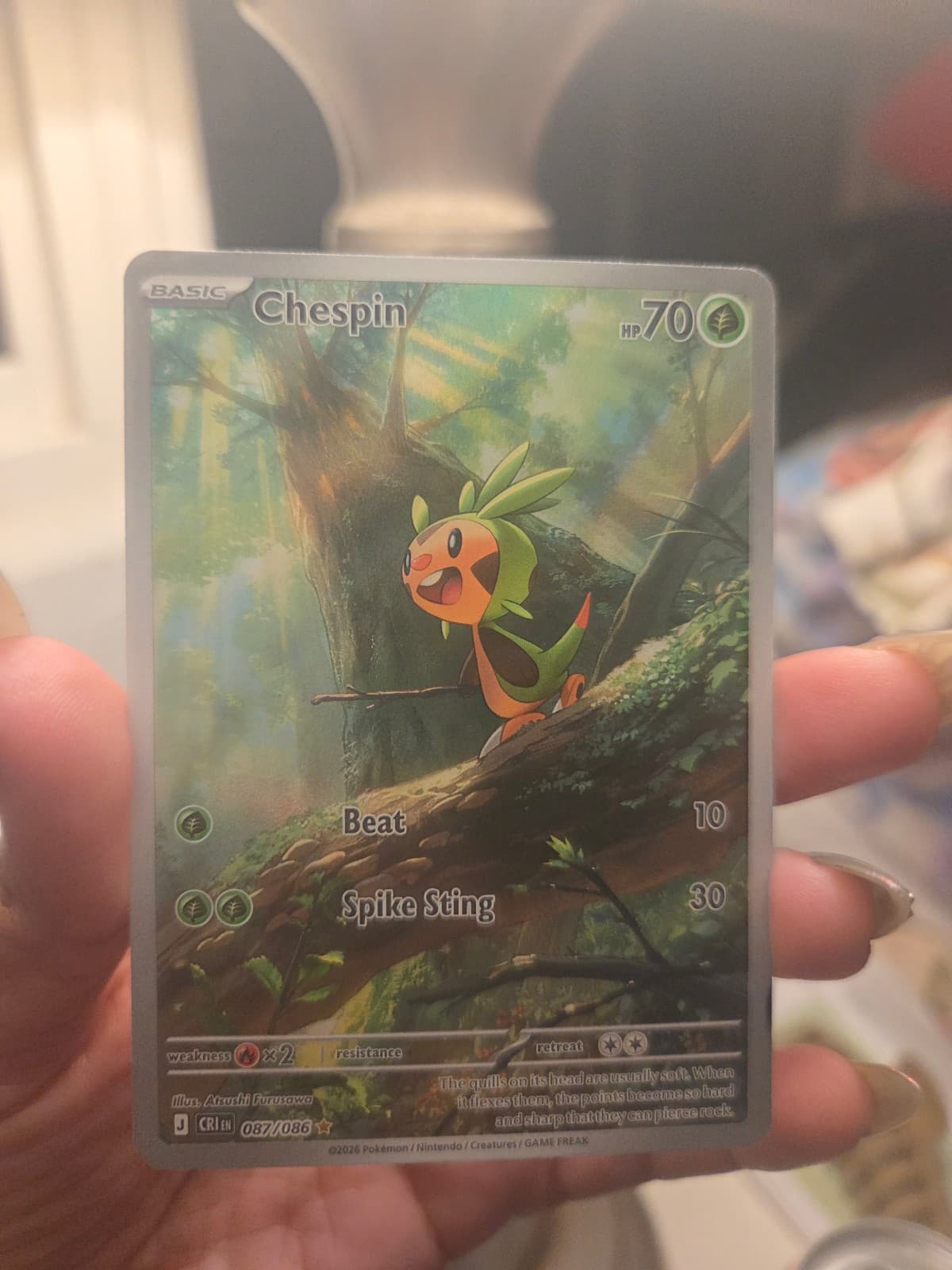 Chespin Illustration Rare 087/86 Chaos Rising