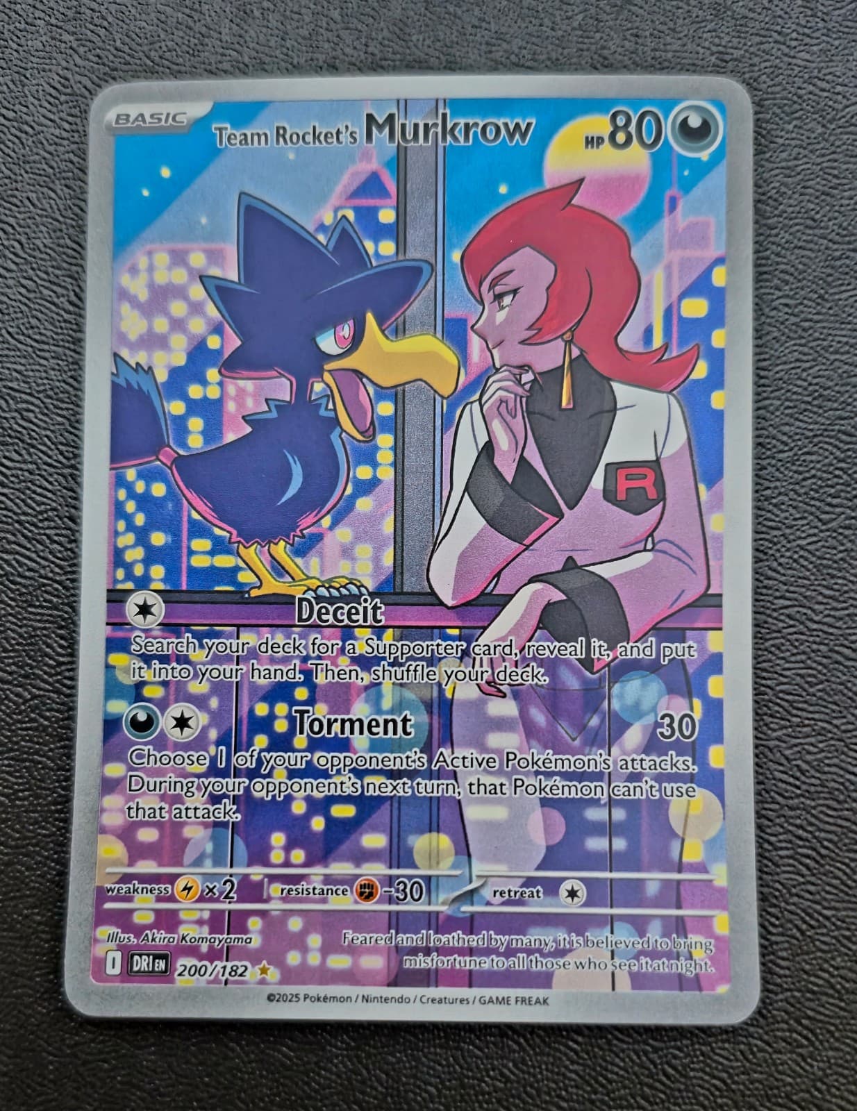 2025 Destined Rivals Team Rocket's Murkrow 200/182
