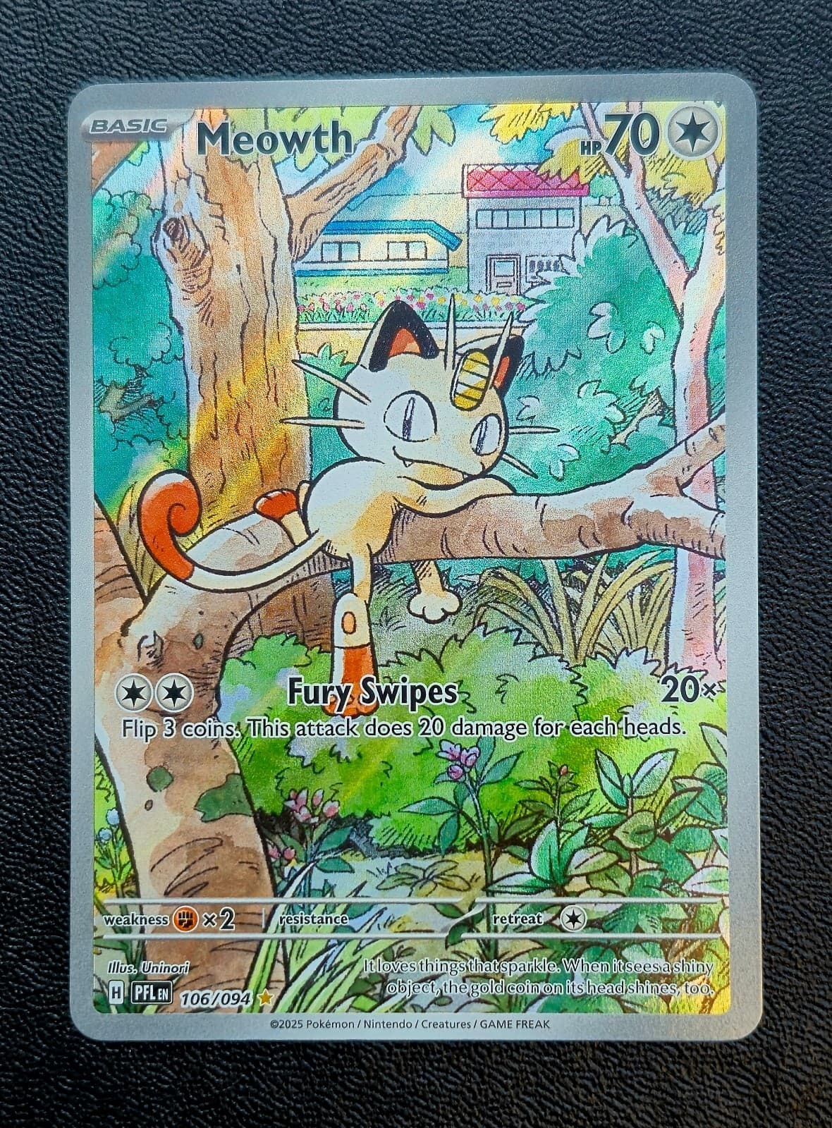 Meowth 106/094 Phantasmal Flames  Illustration...