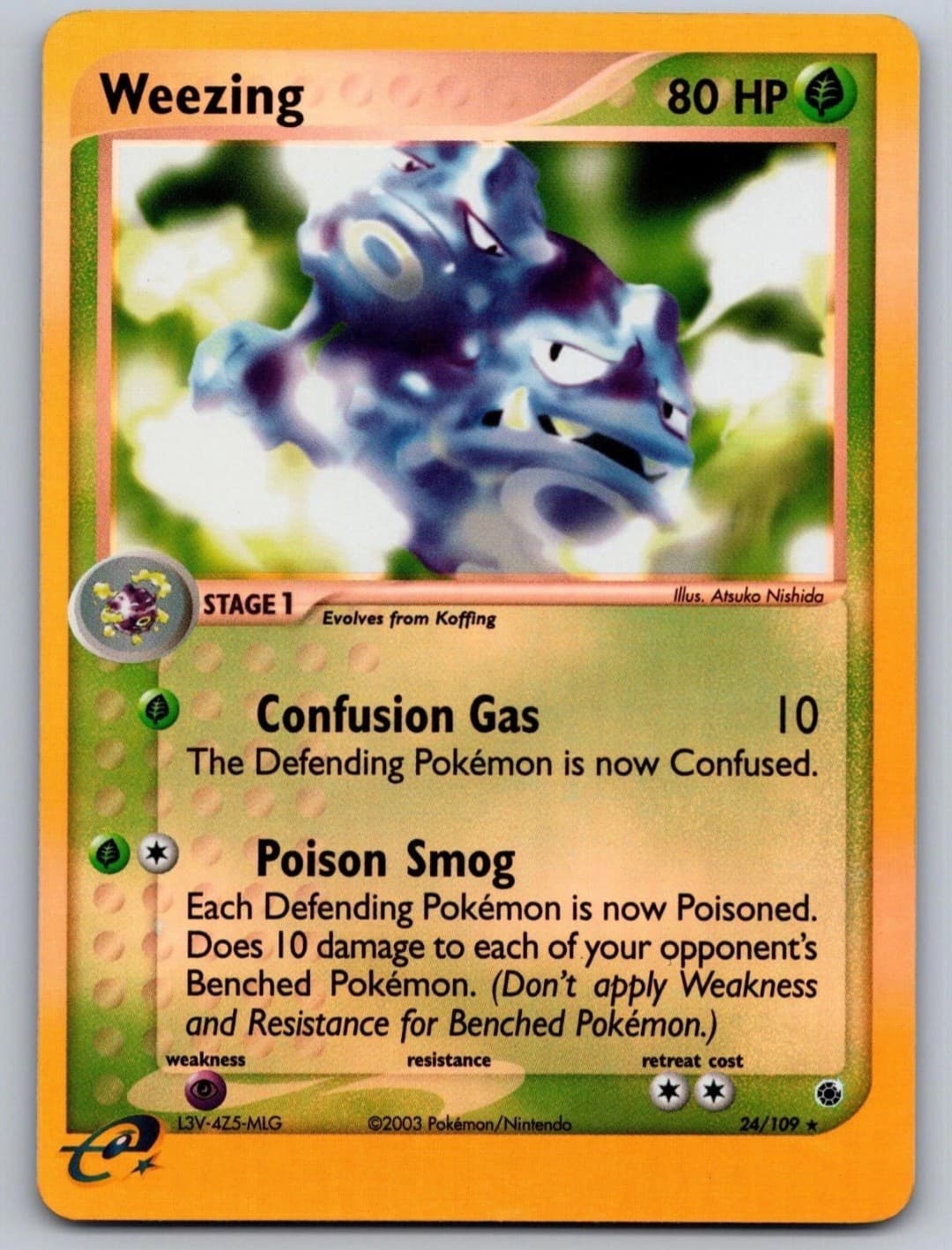 Weezing 24/109 Rare Ruby & Sapphire Pokemon...