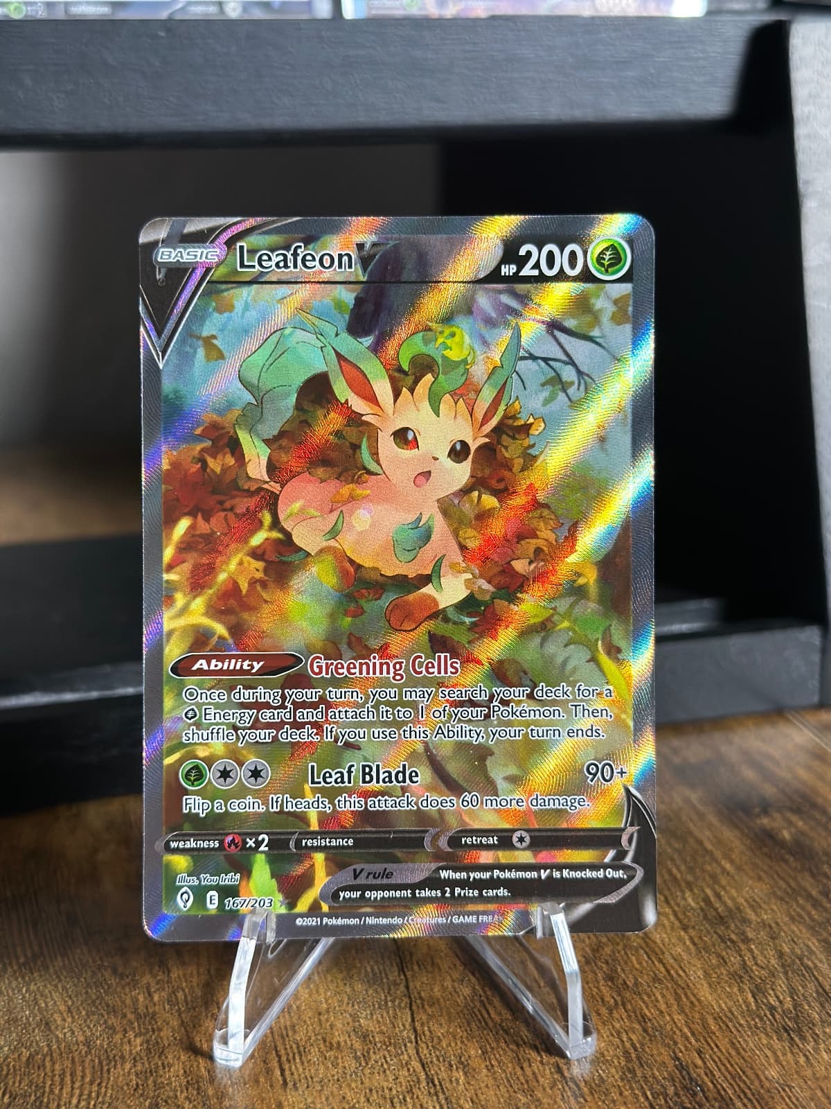 2021 Evolving Skies Leafeon V 167/203 Ultra Rare