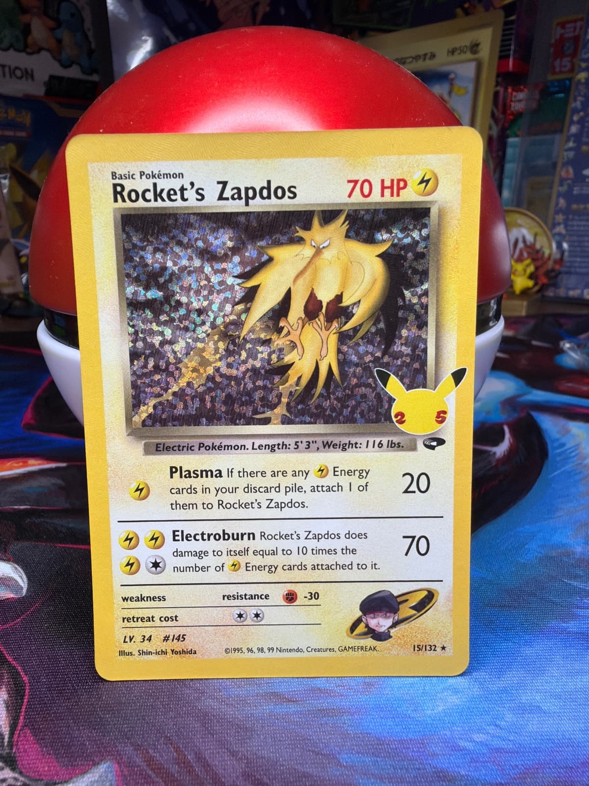 Gym Challenge Rocket's Zapdos 15/132 Rare Holo...