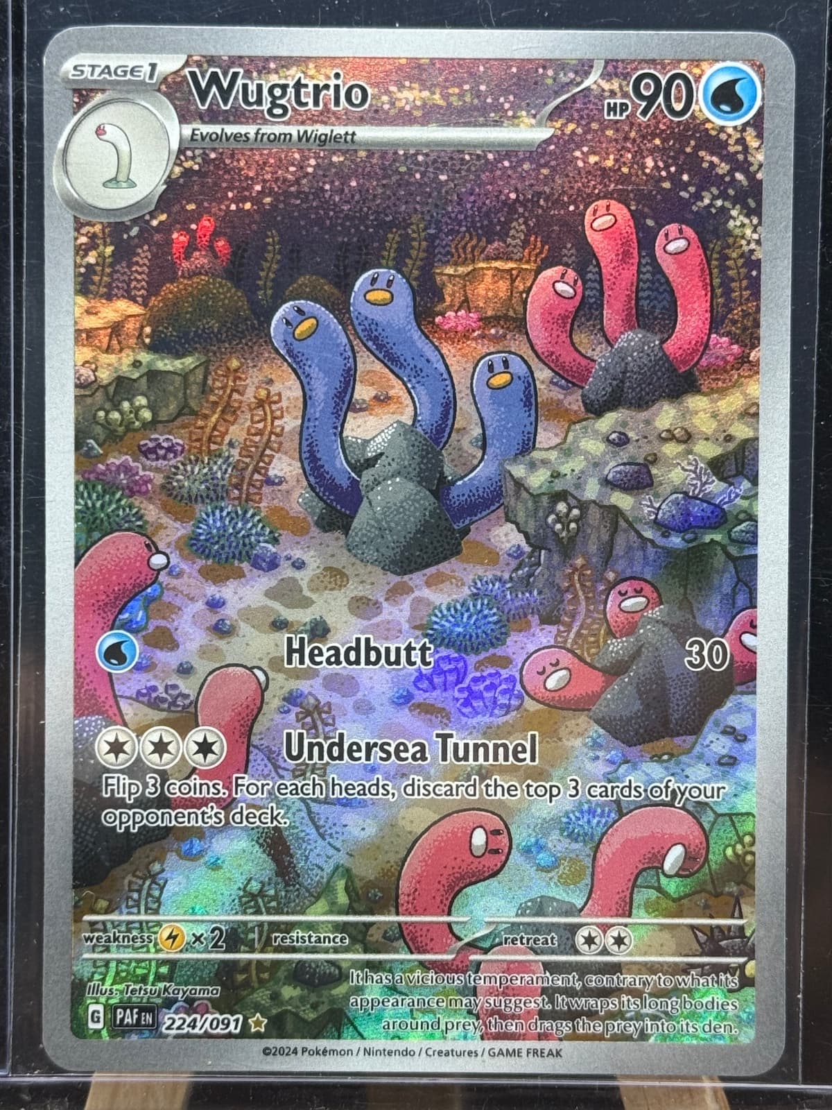 2024 Paldean Fates Wugtrio 224/91 Illustration...