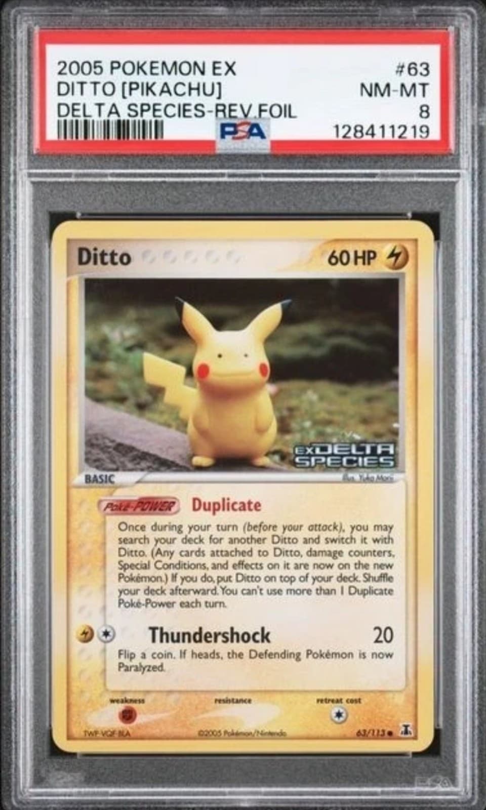 2005 Pokemon EX Ditto Pikachu Delta Species...