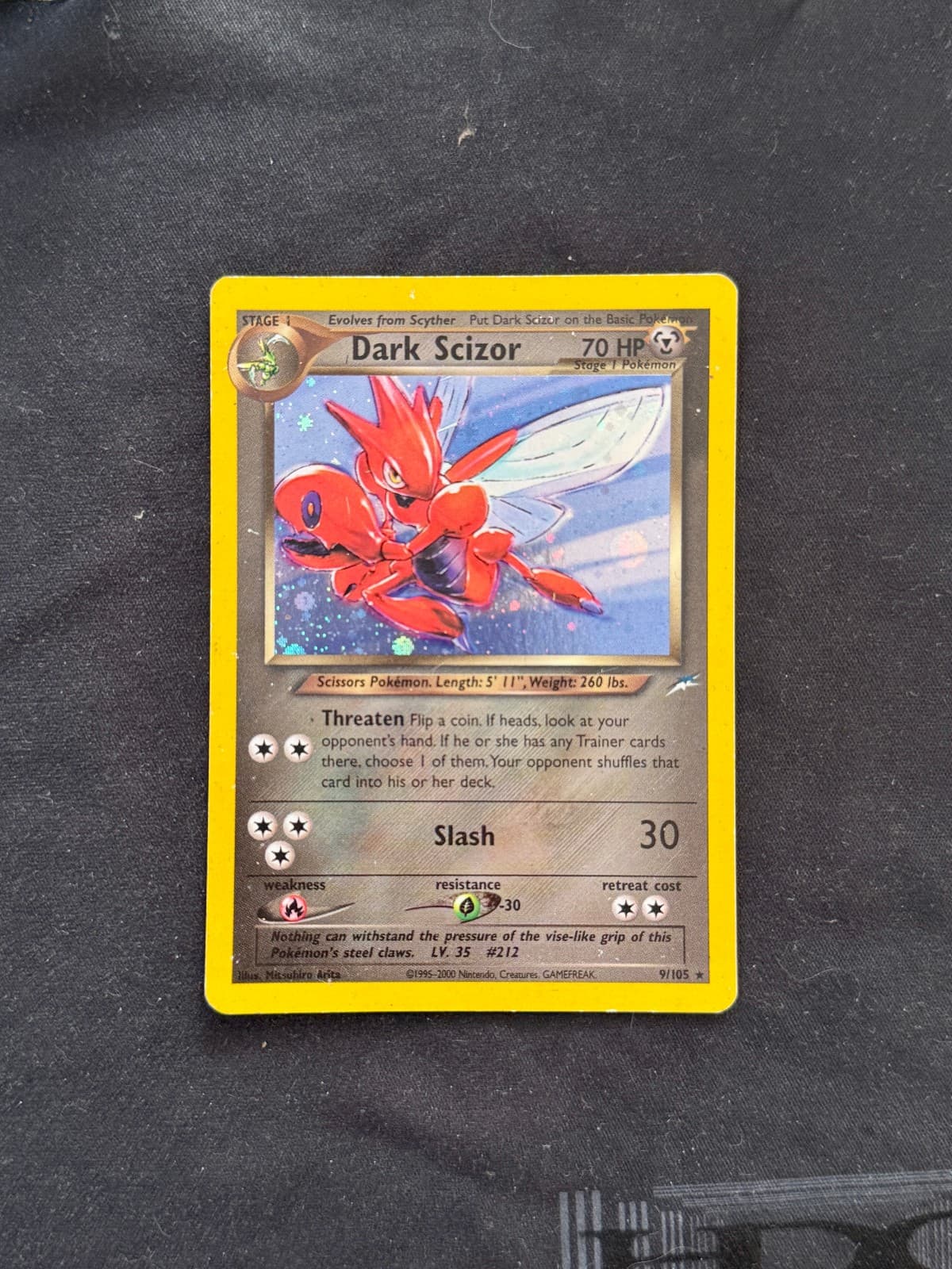 2000 Neo Destiny Dark Scizor 9/105