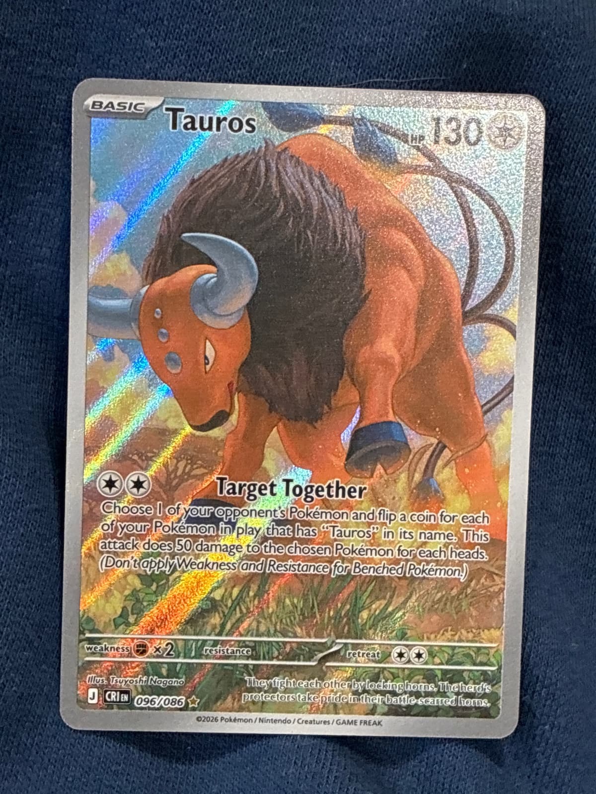 Tauros  Chaos Rising 096/086 Illustration Rare
