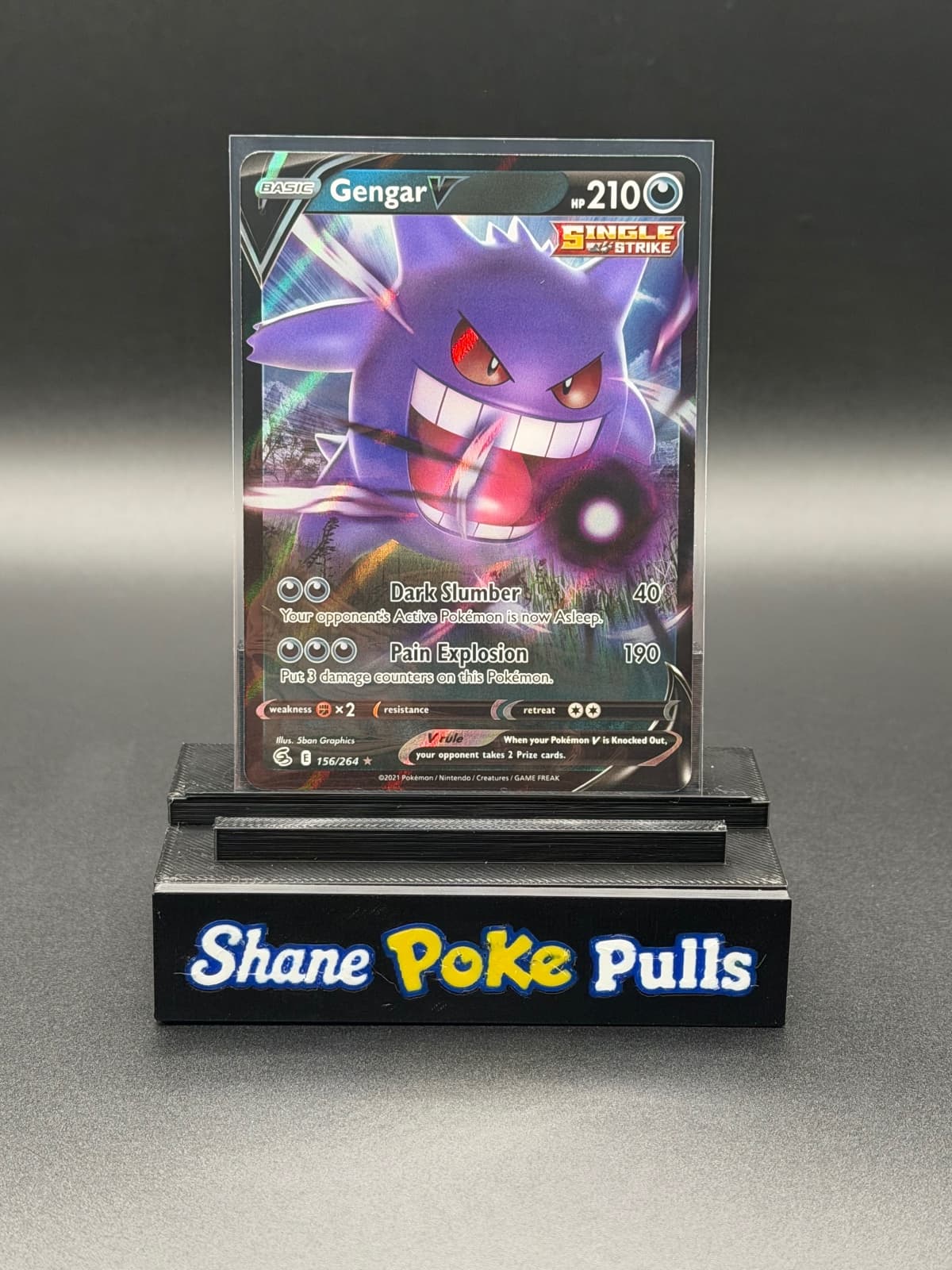2021 Fusion Strike Gengar V 156/264 Holo Rare V