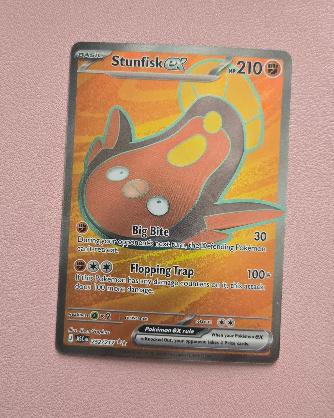 Stunfisk Ex Ascended Heroes 252/217 Ultra Rare