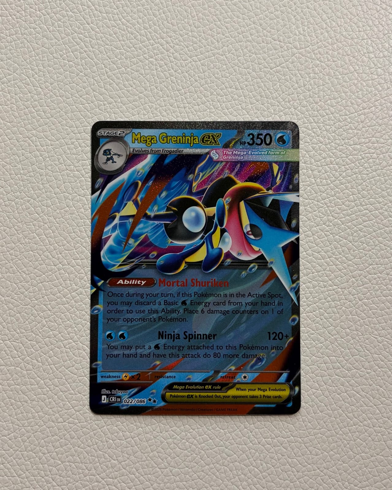 Chaos Rising Mega Greninja EX 022/086