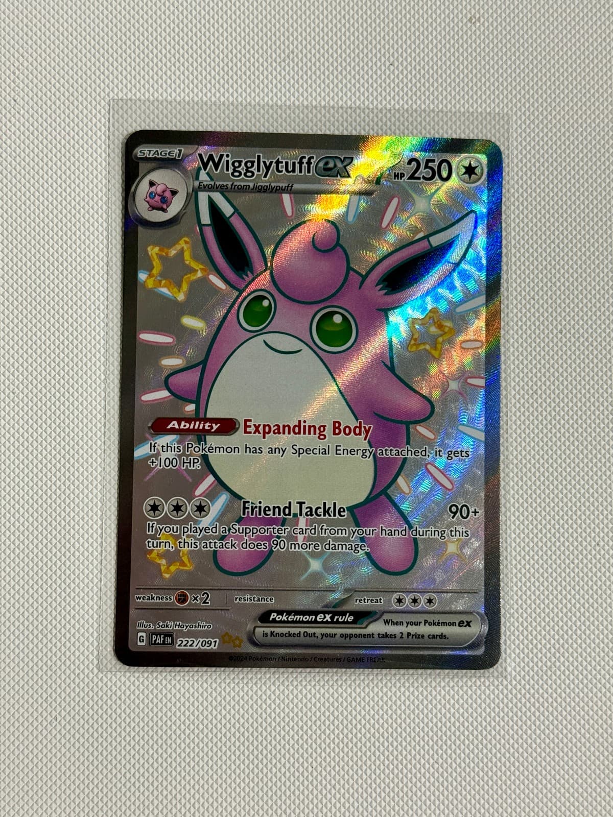 Paldean Fates Wigglytuff ex 222/91 Shiny Ultra...