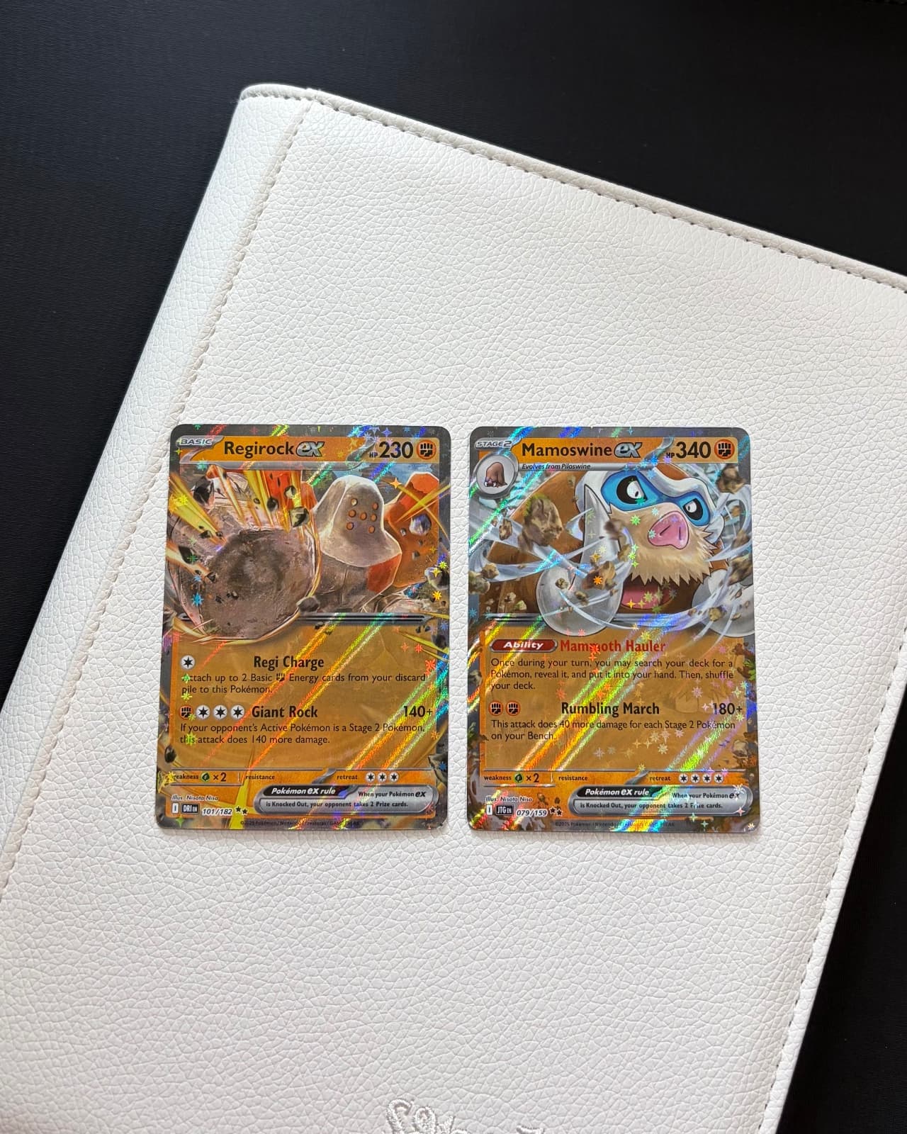Regirock ex 101/182 + Mamoswine ex 079/159