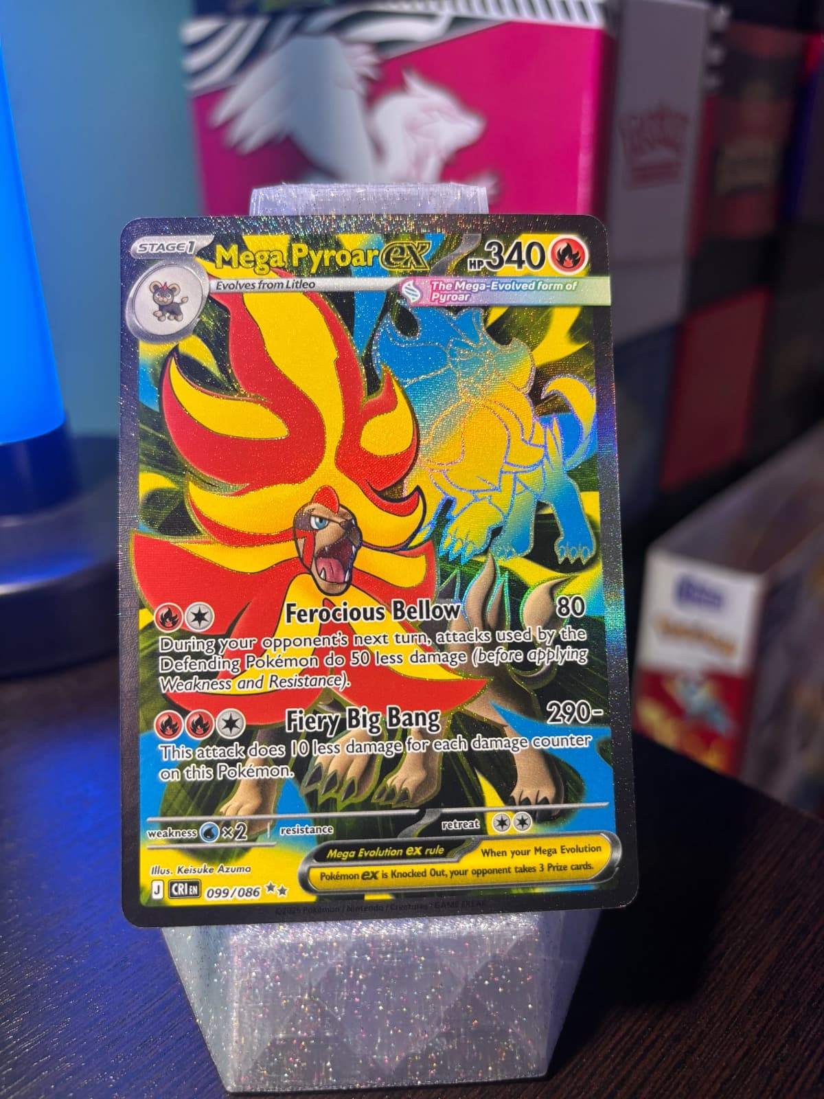 Chaos Rising Mega Pyroar ex 099/86 Ultra Rare