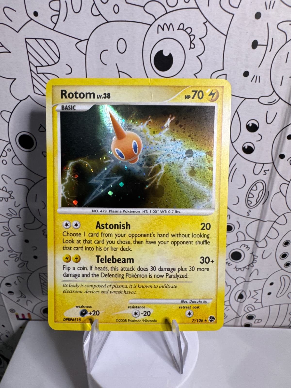 2008 Great Encounters Rotom 7/106 Rare Holo